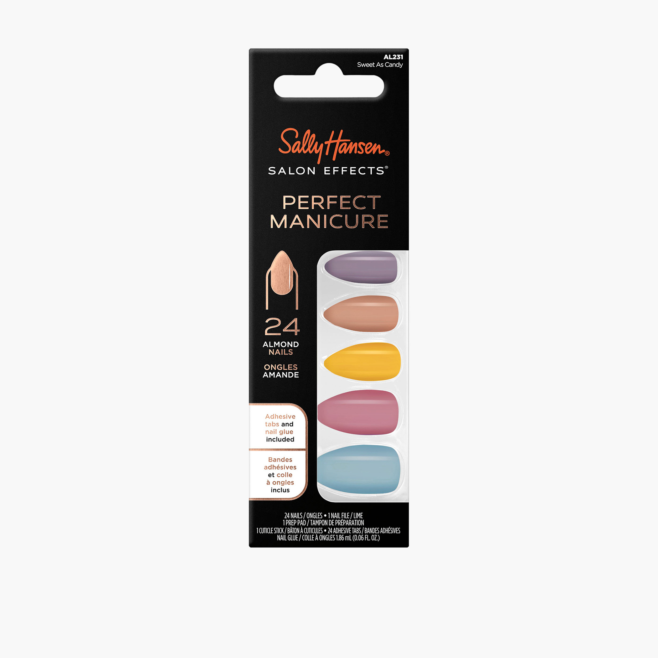 Sally Hansen Salon Effects Perfect Manicure 24-Piece Almond Shaped Nails Set-beautyandpersonalcare-makeup-nails-artificialnails-image-1