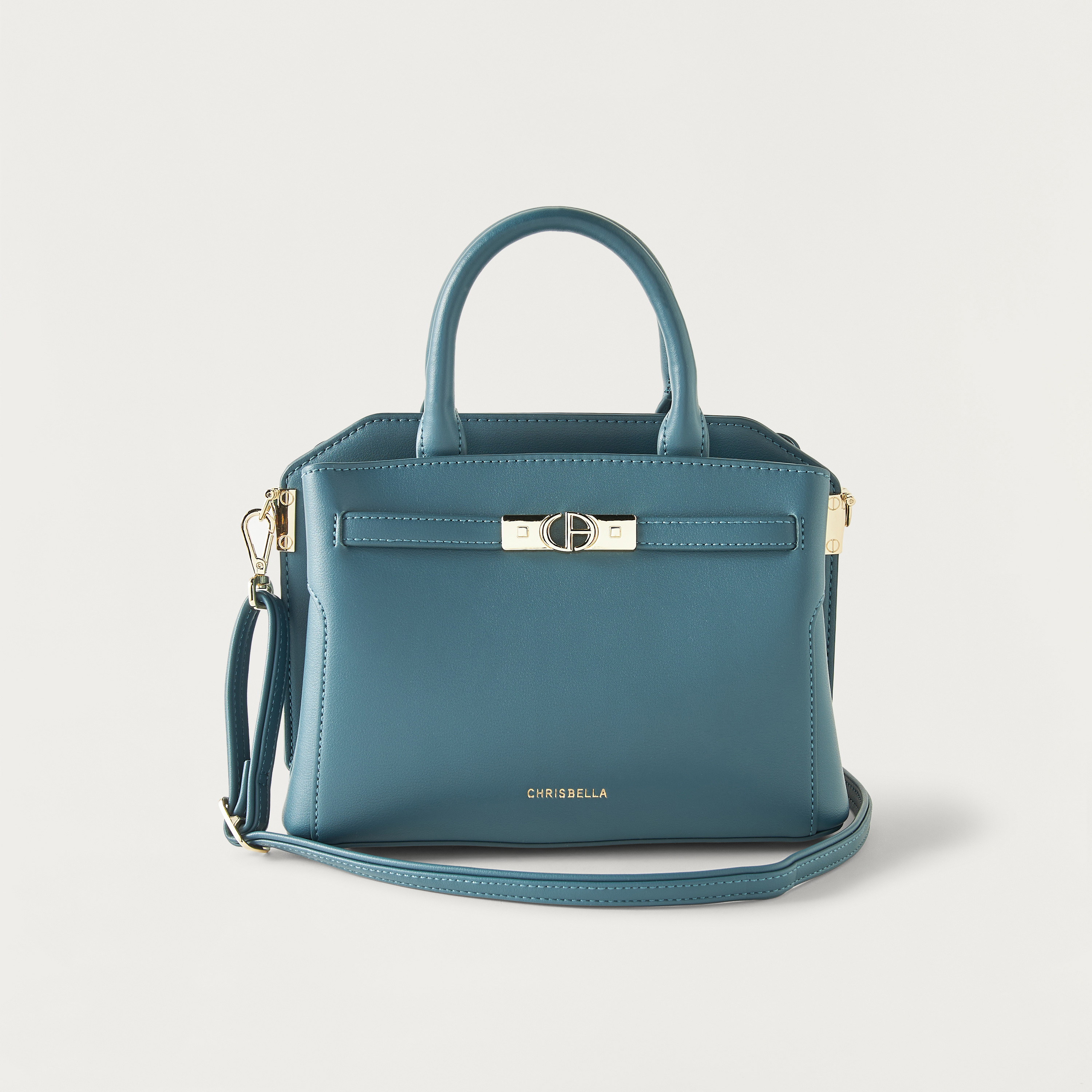 شنطة كروس بودي سادة بمقبض مزدوج وحزام كتف قابل للتعديل من كريسبيلا-women-bagsandwallets-handbags-image-3