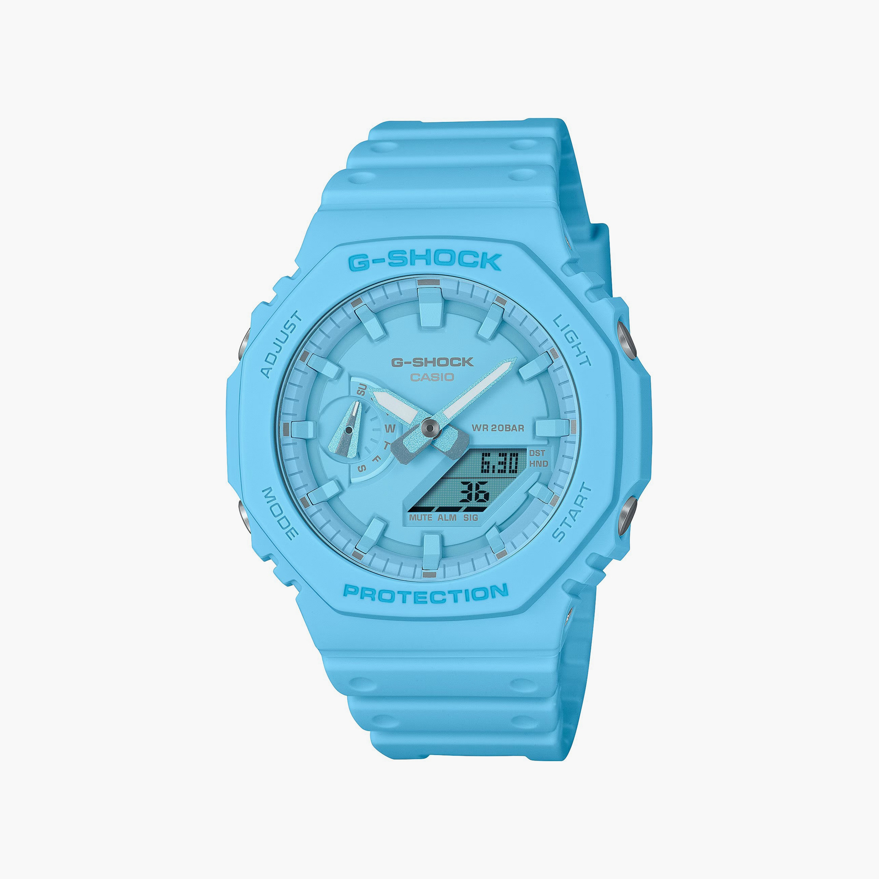 G-SHOCK Men's Blue Analog-Digital Silicone Strap Watch | GA-2100-2A2 | 45 MM-men-watchesandjewellery-watches-image-1