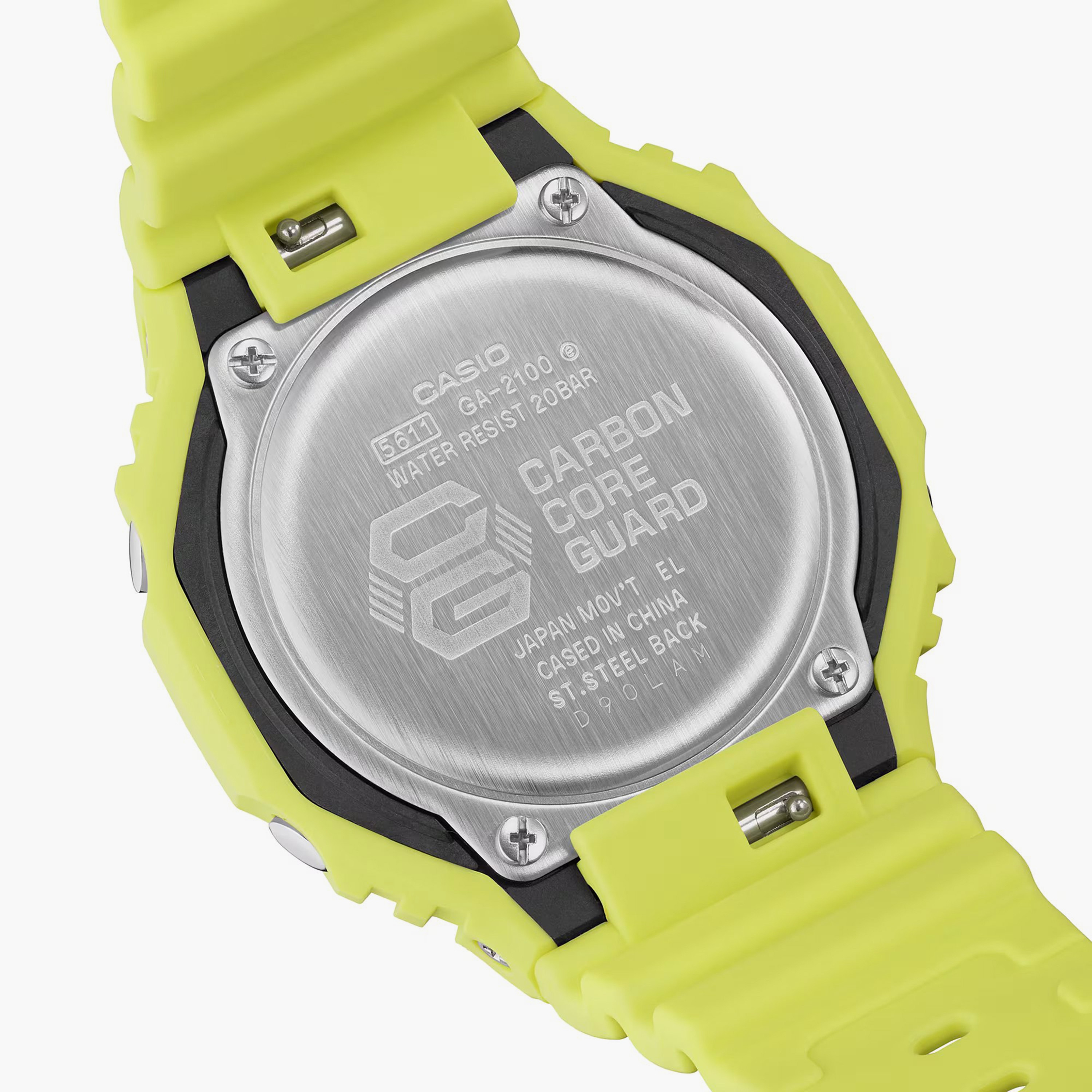G-SHOCK Men's Yellow Analog-Digital Silicone Strap Watch | GA-2100-9A9-men-watchesandjewellery-watches-image-3