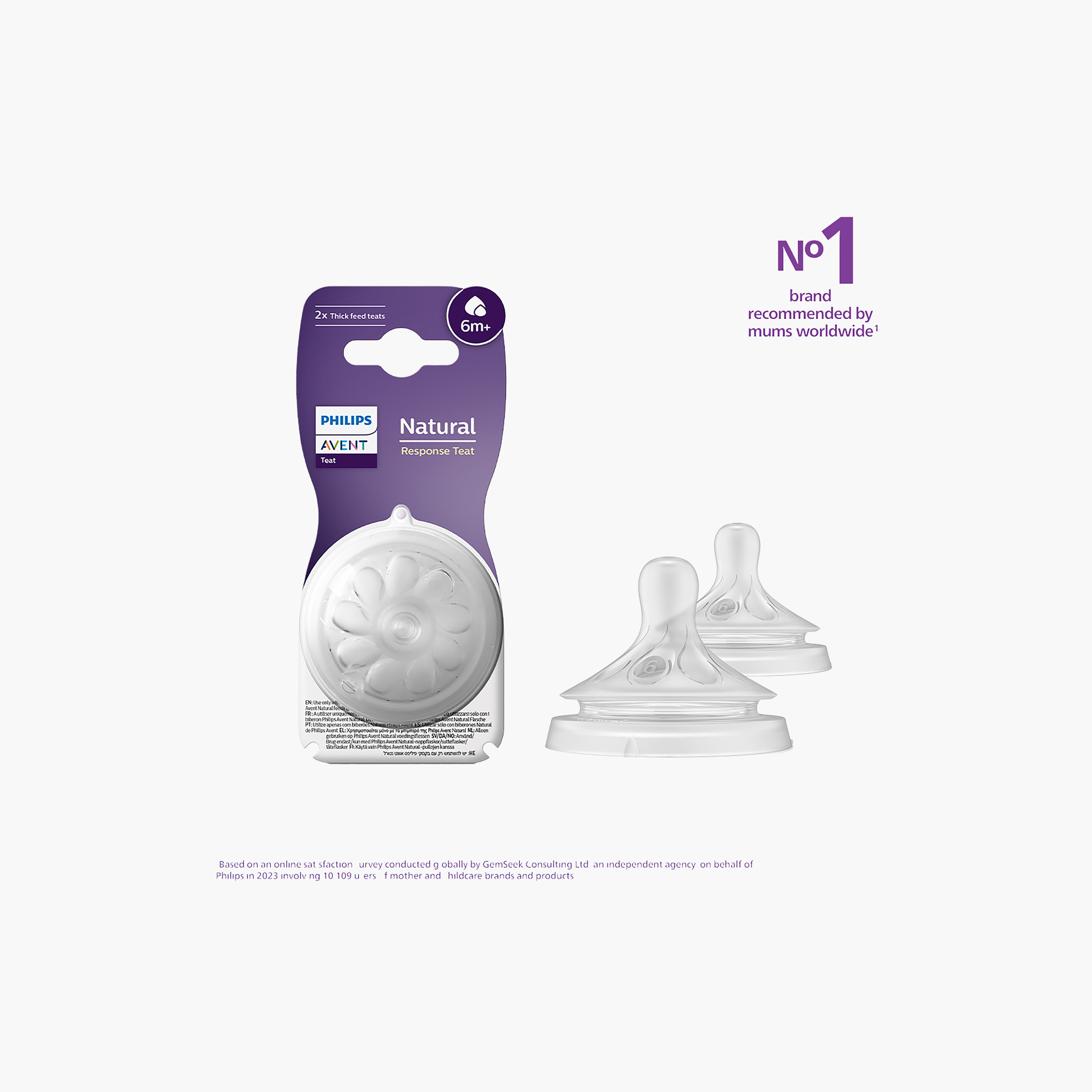 Philips Avent 2-Piece Natural Thick Feed Teat Set - 6 months+-baby-feeding-pacifiers-image-1