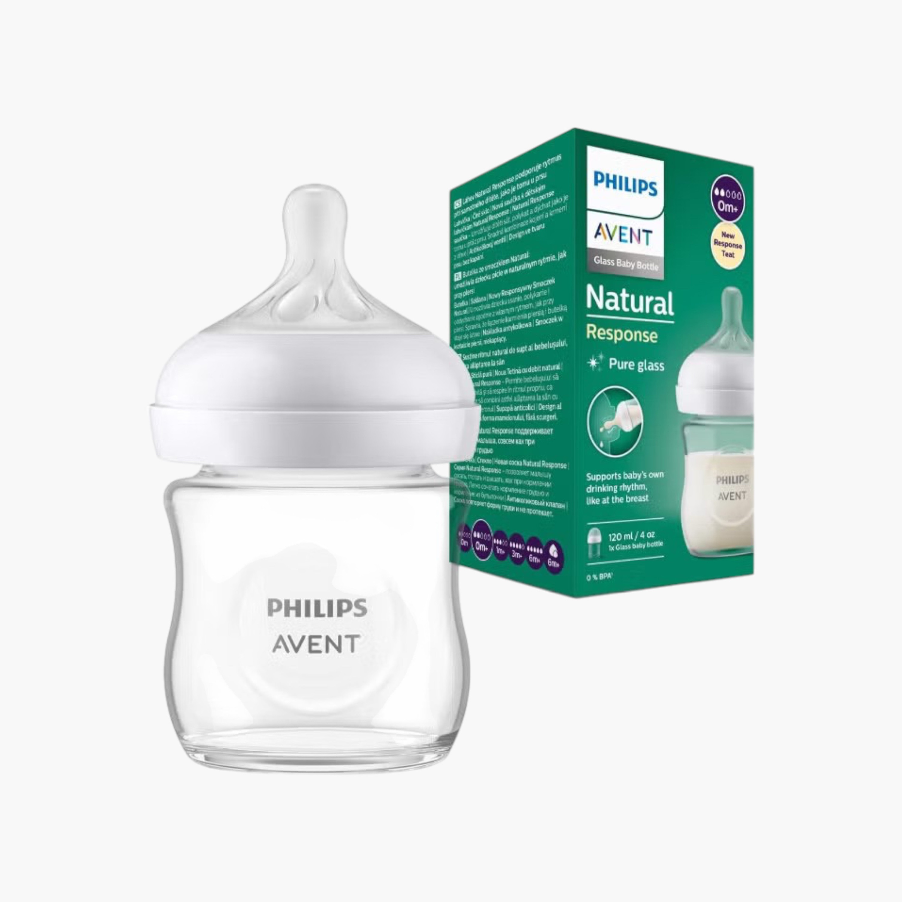 Philips Avent Natural Response Glass Feeding Bottle - 120 ml-baby-feeding-feedingbottles-bottlesandteats-image-4