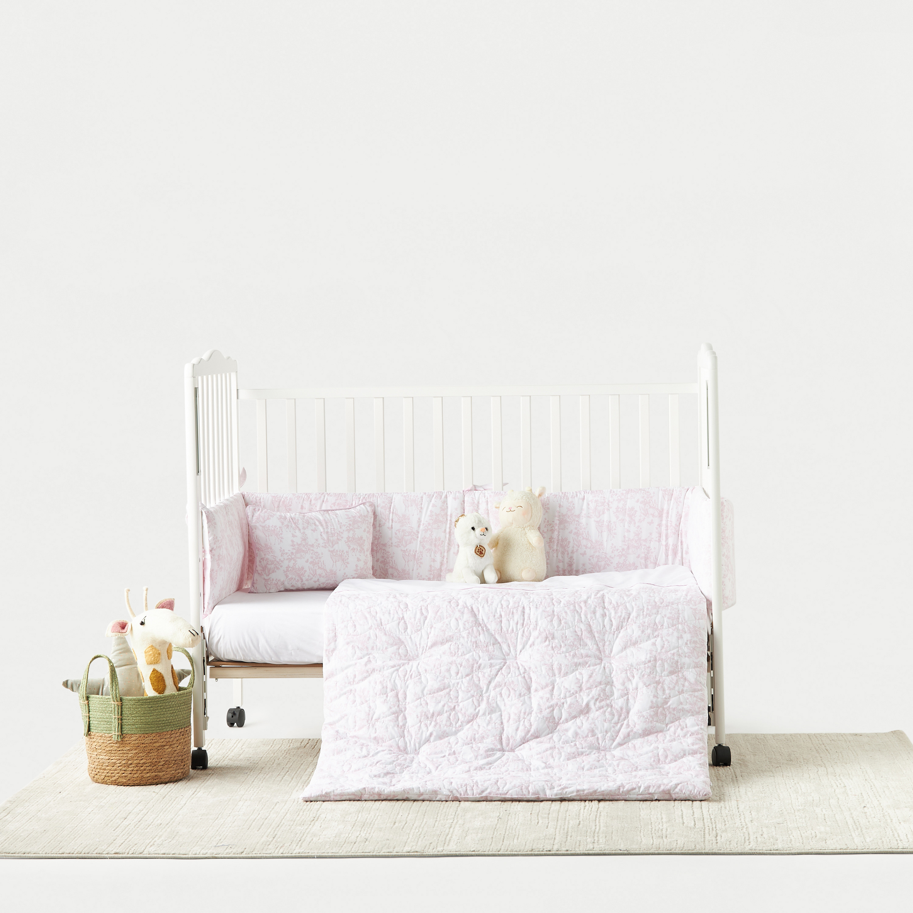 Nini Floral Print 4-Piece Bedding Set - 66x55 cm-baby-nursery-babybedding-image-1