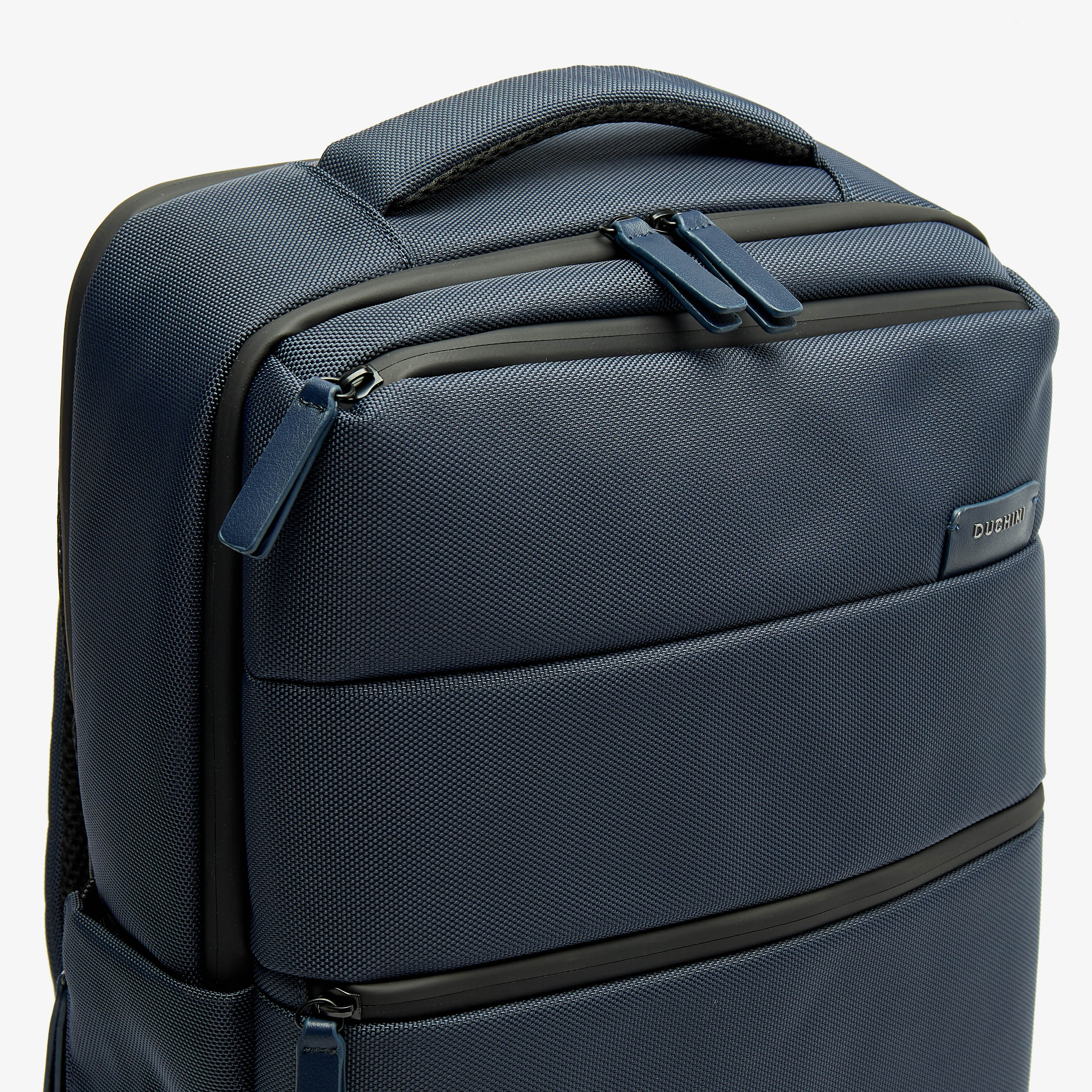 Duchini Solid Backpack with Adjustable Straps and Zip Closure-men-bags-image-4