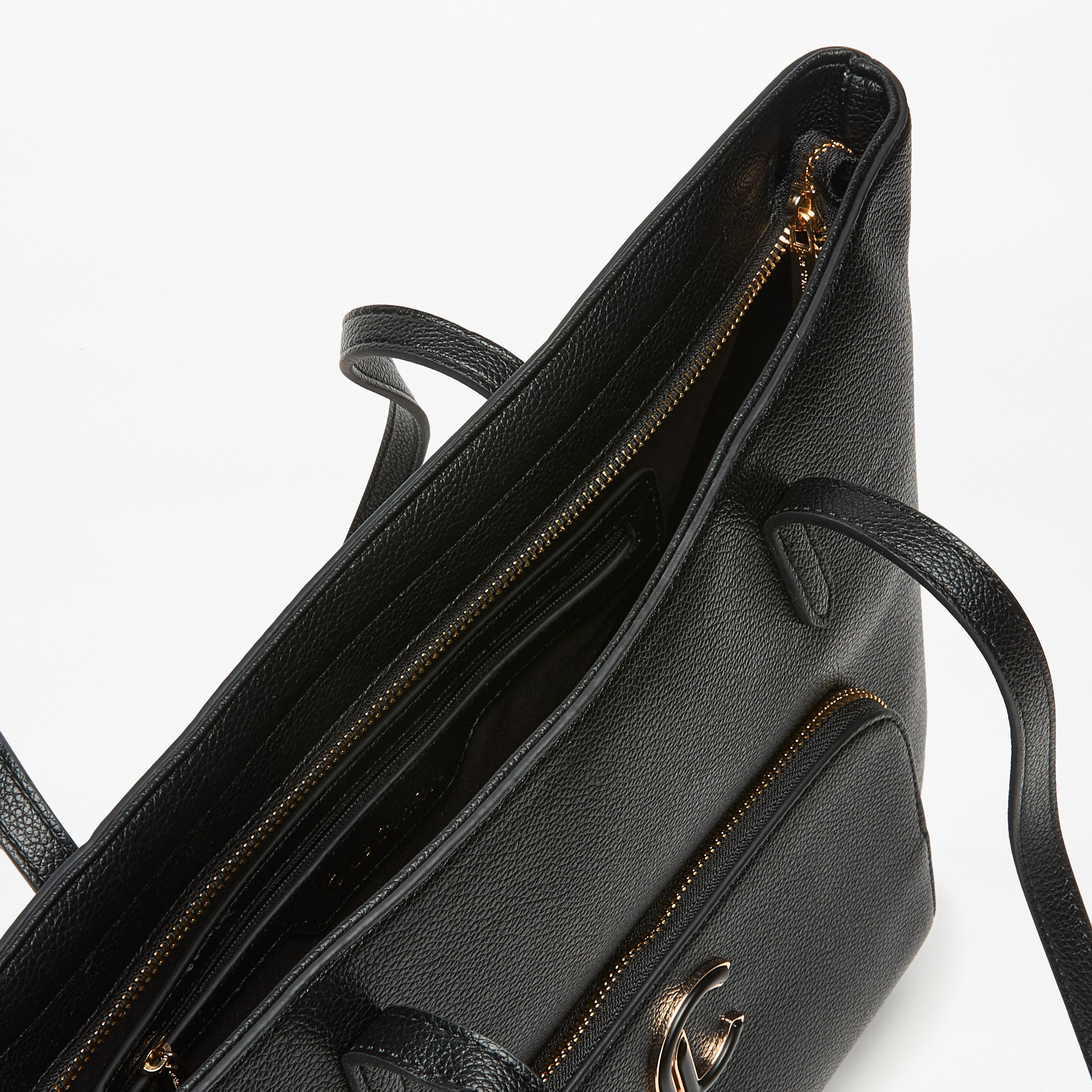 Le Confort Solid Tote Bag with Front Pocket and Zip Closure-women-bagsandwallets-handbags-image-5