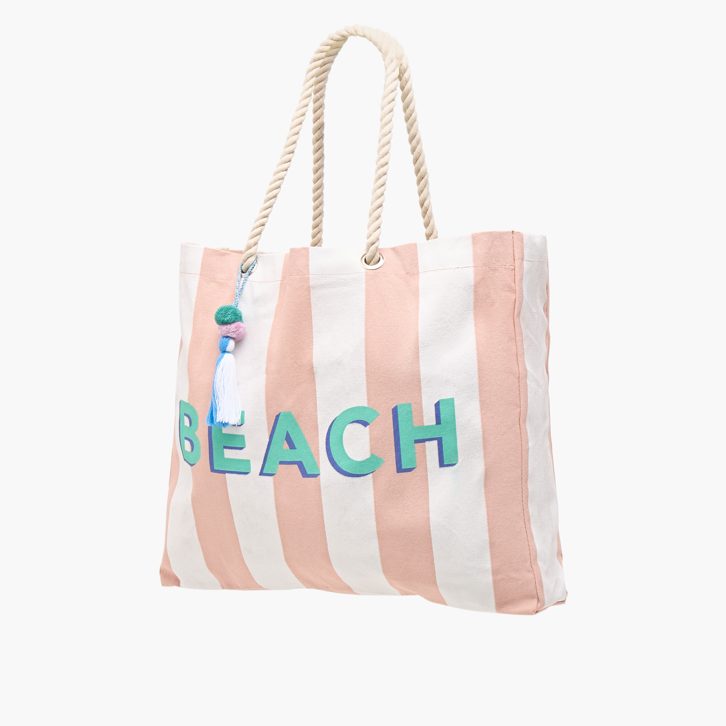 Striped Canvas Tote Bag with Double Handle-women-bagsandwallets-handbags-image-3