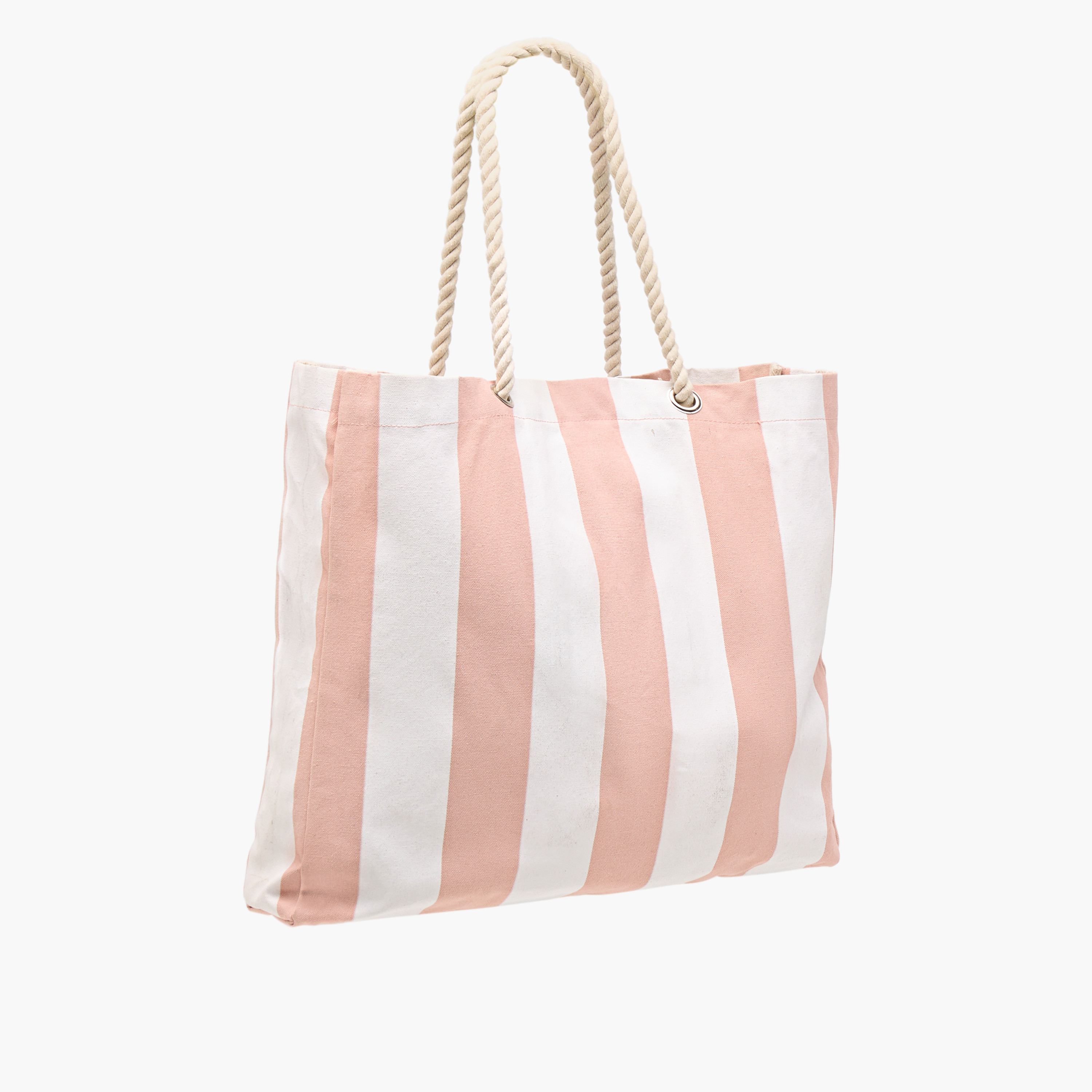 Striped Canvas Tote Bag with Double Handle-women-bagsandwallets-handbags-image-4
