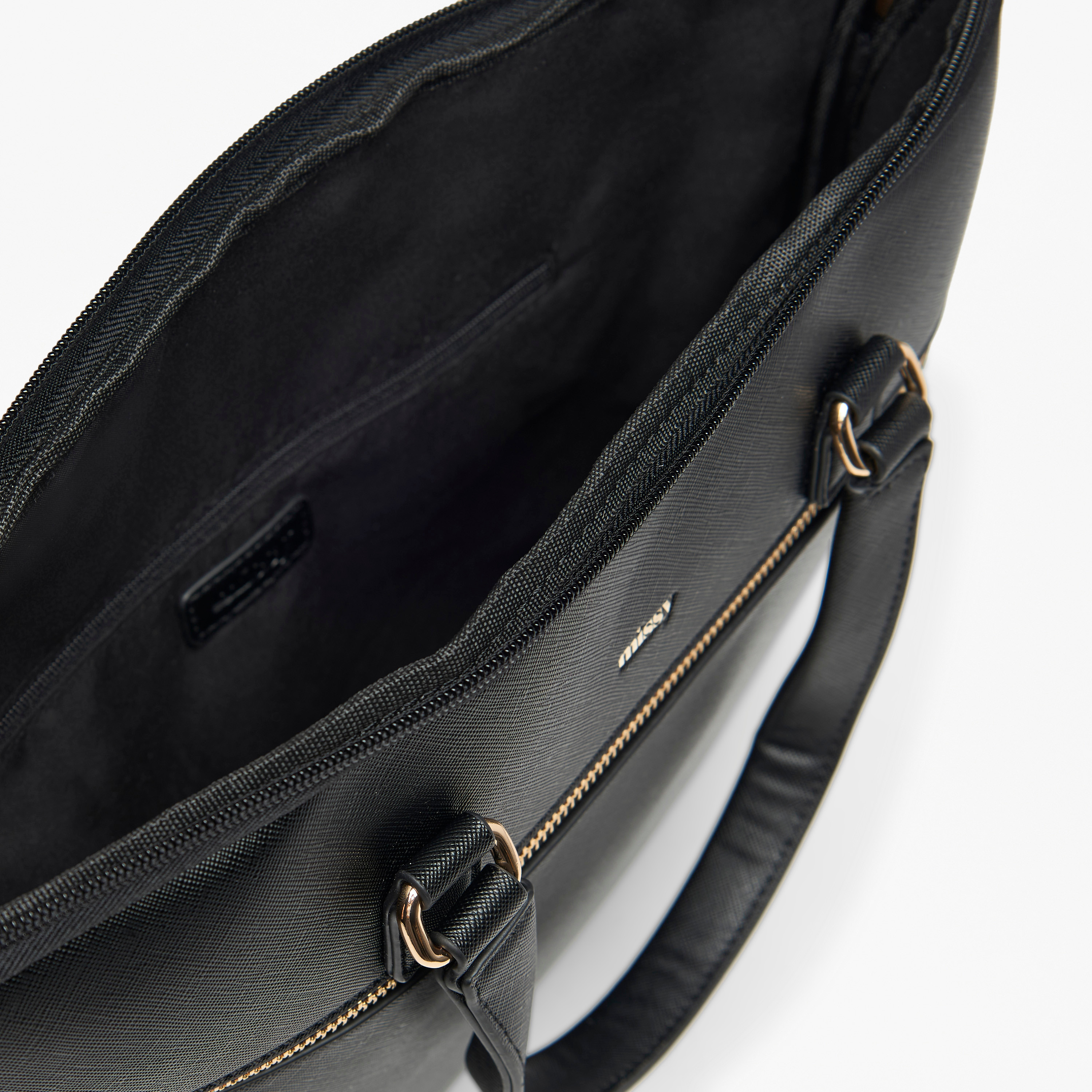 شنطة لابتوب سادة بحزام قابل للفصل وسحاب إغلاق من ميسي-women-bagsandwallets-handbags-image-4