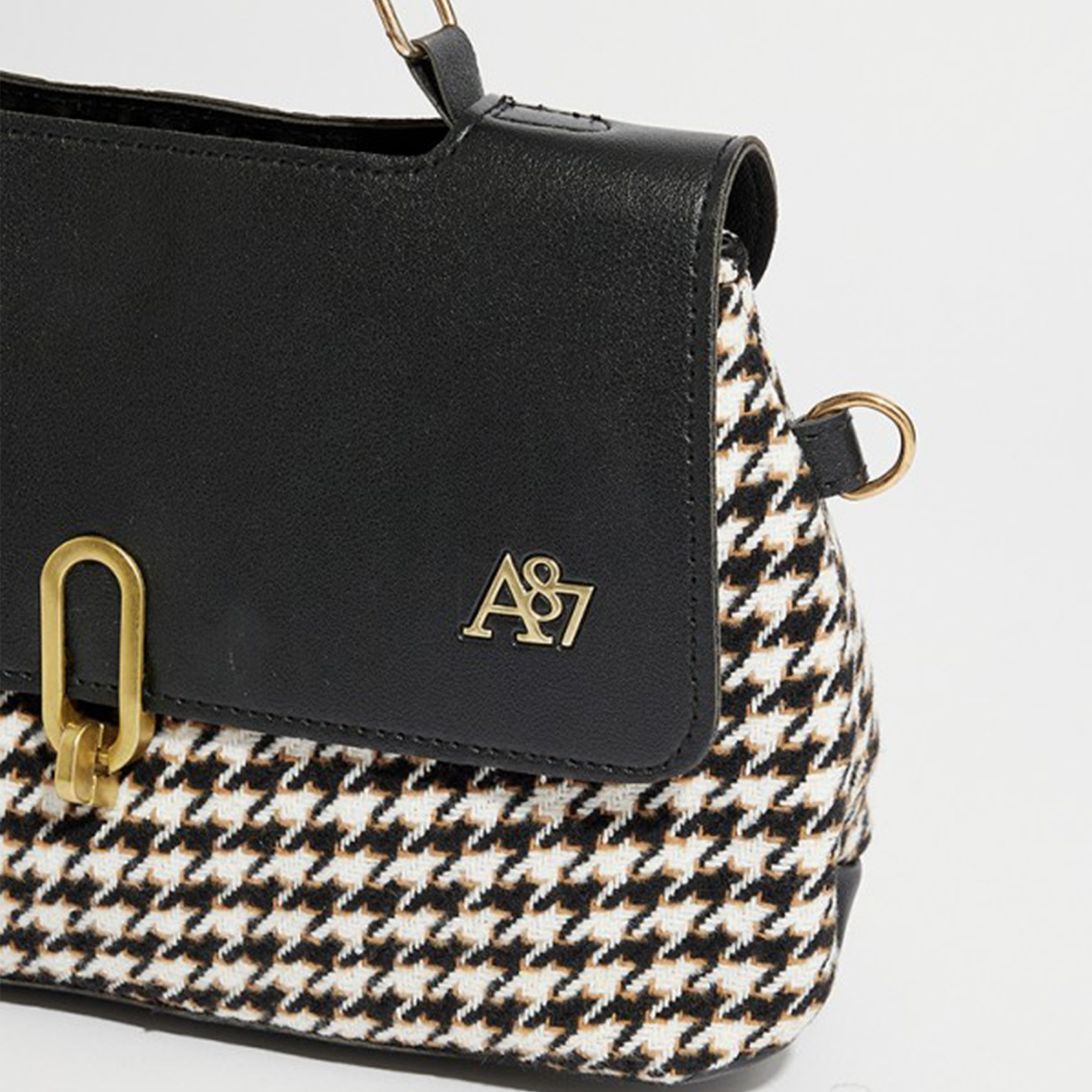 Aeropostale Textured Crossbody Bag Black with Removable Strap and Pattern Design-women-bagsandwallets-handbags-image-3