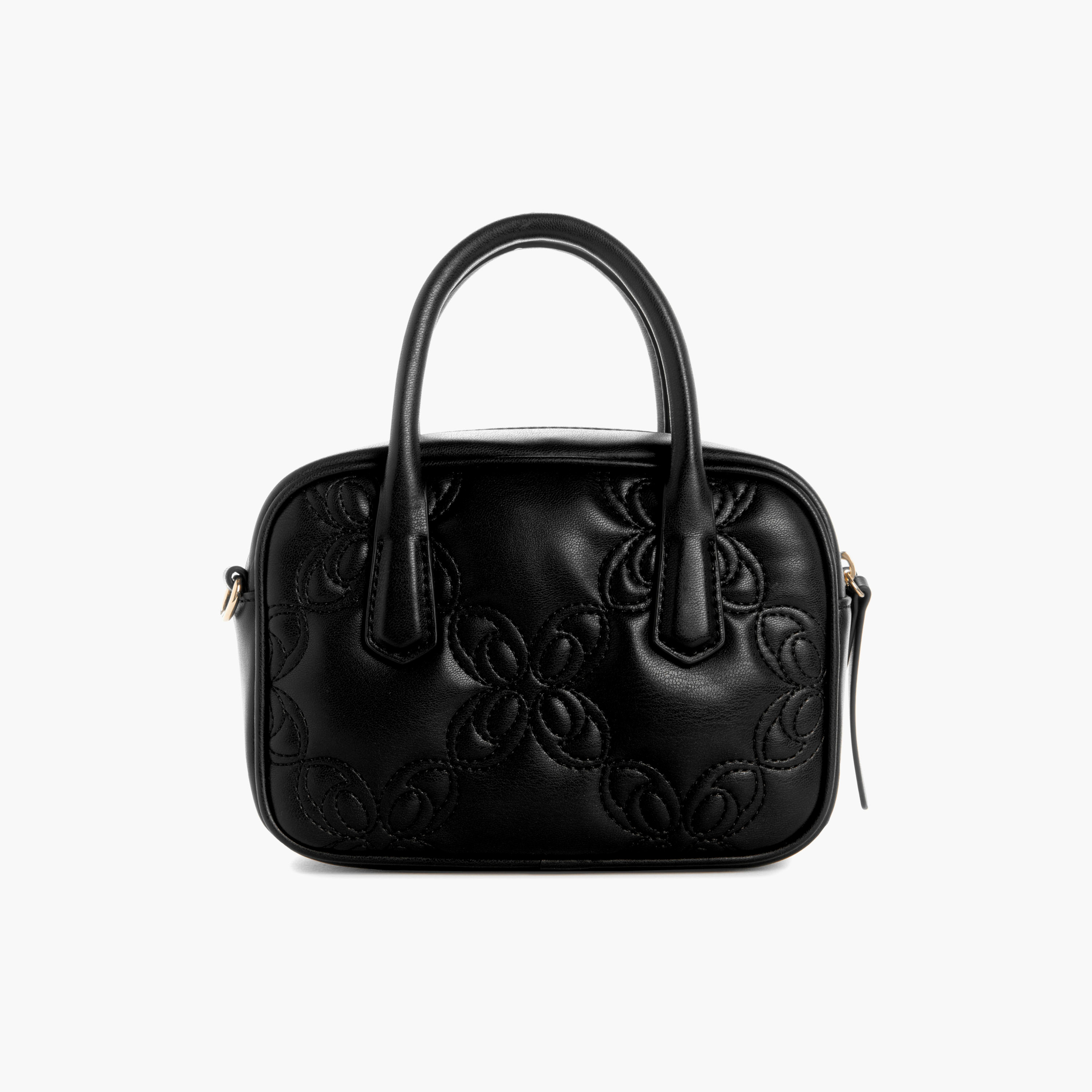 حقيبة يد علوية ذات منقوشة مع حزام قابل للفصل من ناين ويست-women-bagsandwallets-handbags-image-7