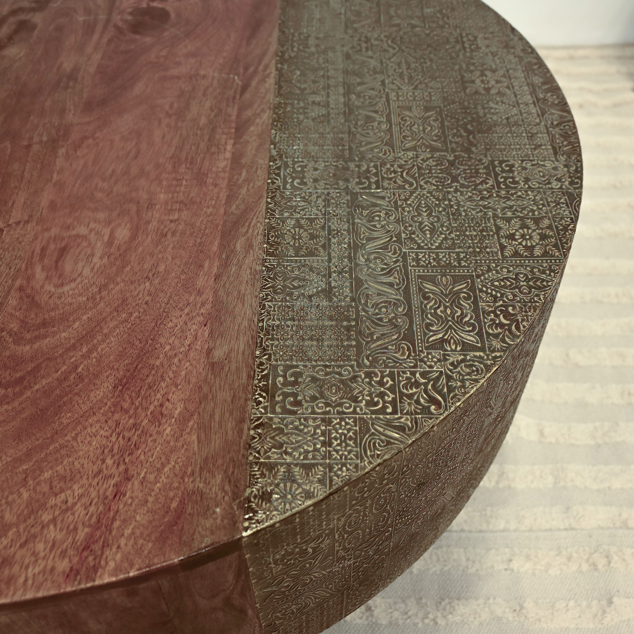 Crafted by Lifestyle Wooden Top Coffee Table with Metal Detail - 46x90x46 cms-furniture-livingroom-coffeetables-image-3