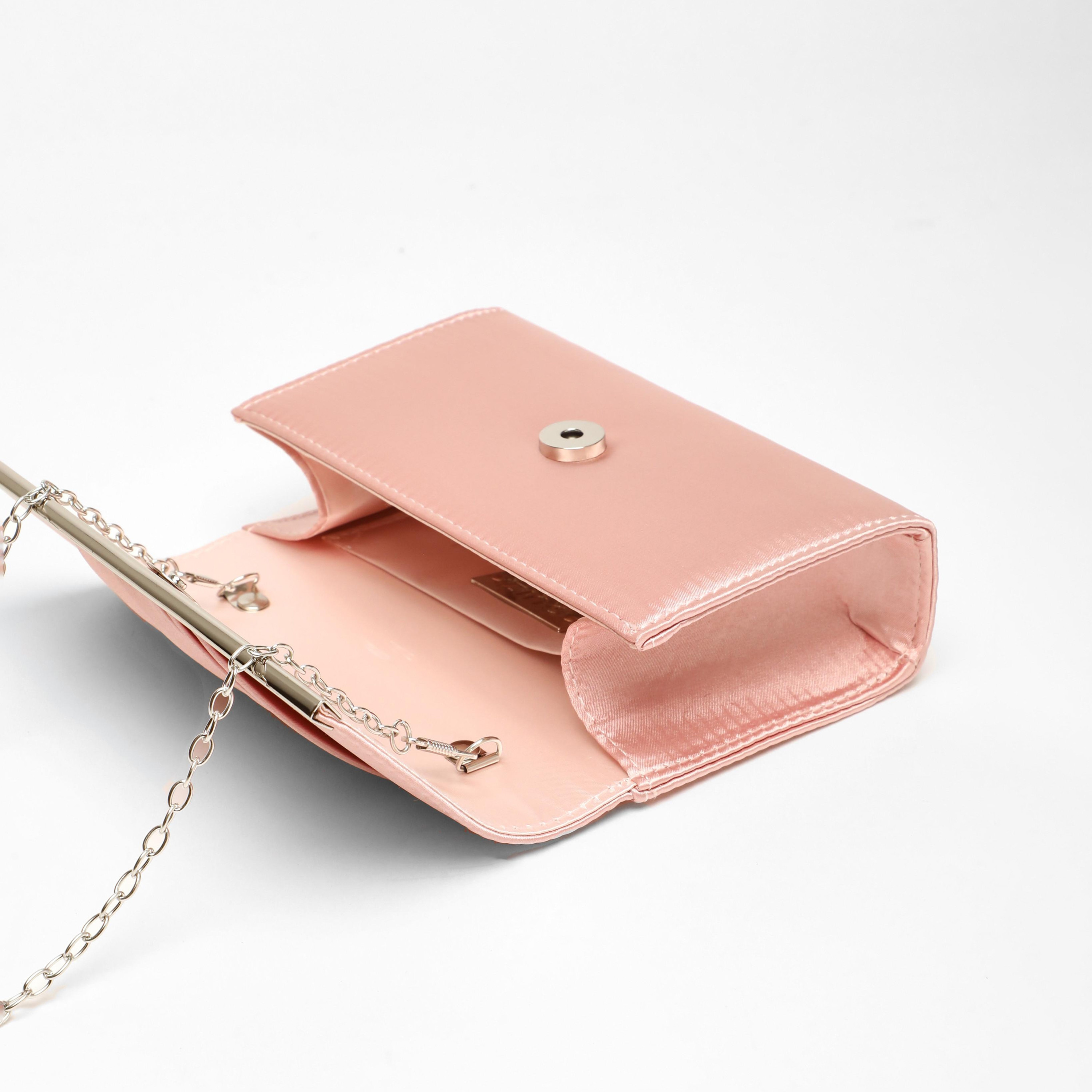 حقيبة كلتش نسائية من كويز ذات طيات مع حزام سلسلة قابل للفصل-women-bagsandwallets-handbags-image-3
