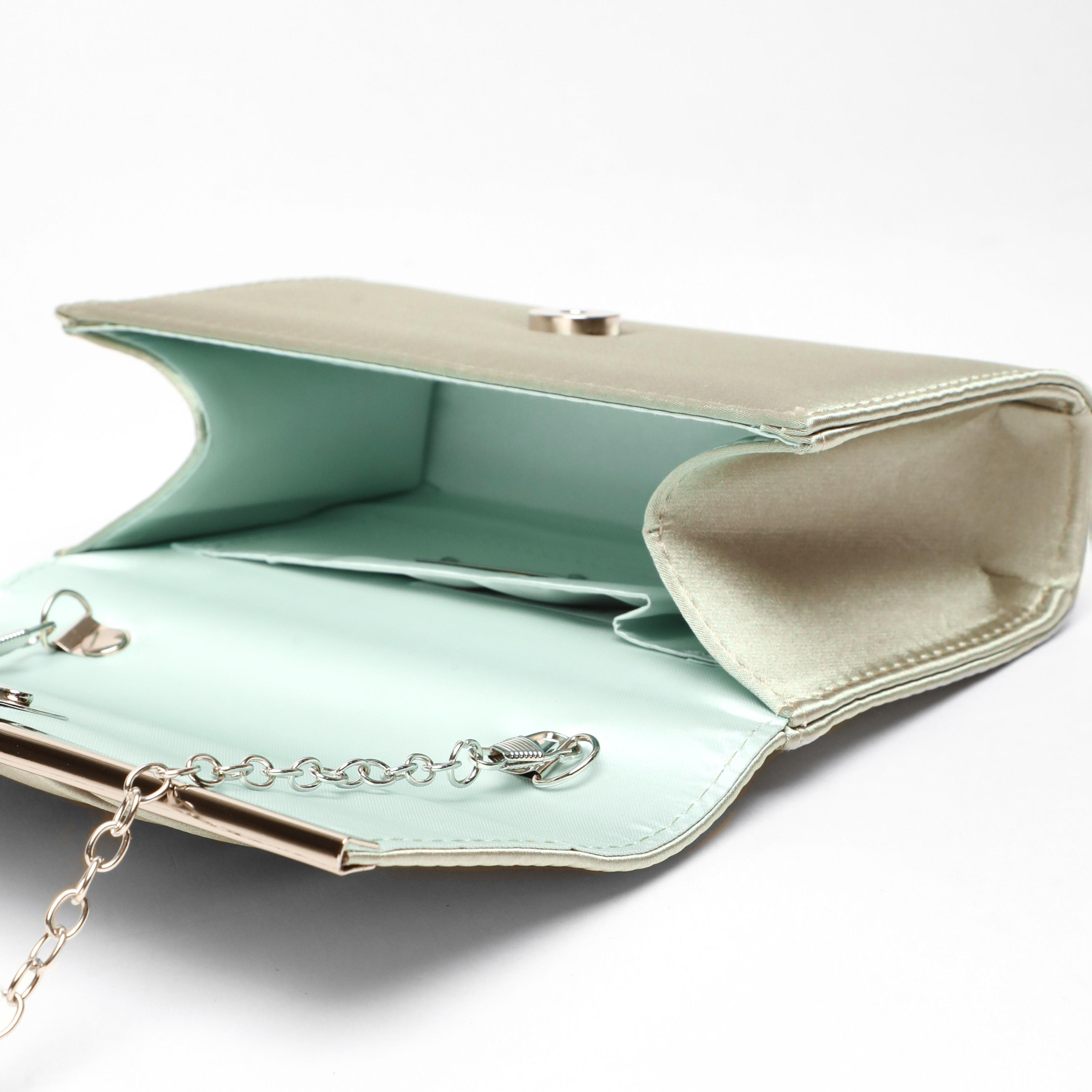 Quiz Women's Quiz Pleated Clutch with Detachable Chain Strap-women-bagsandwallets-handbags-image-3