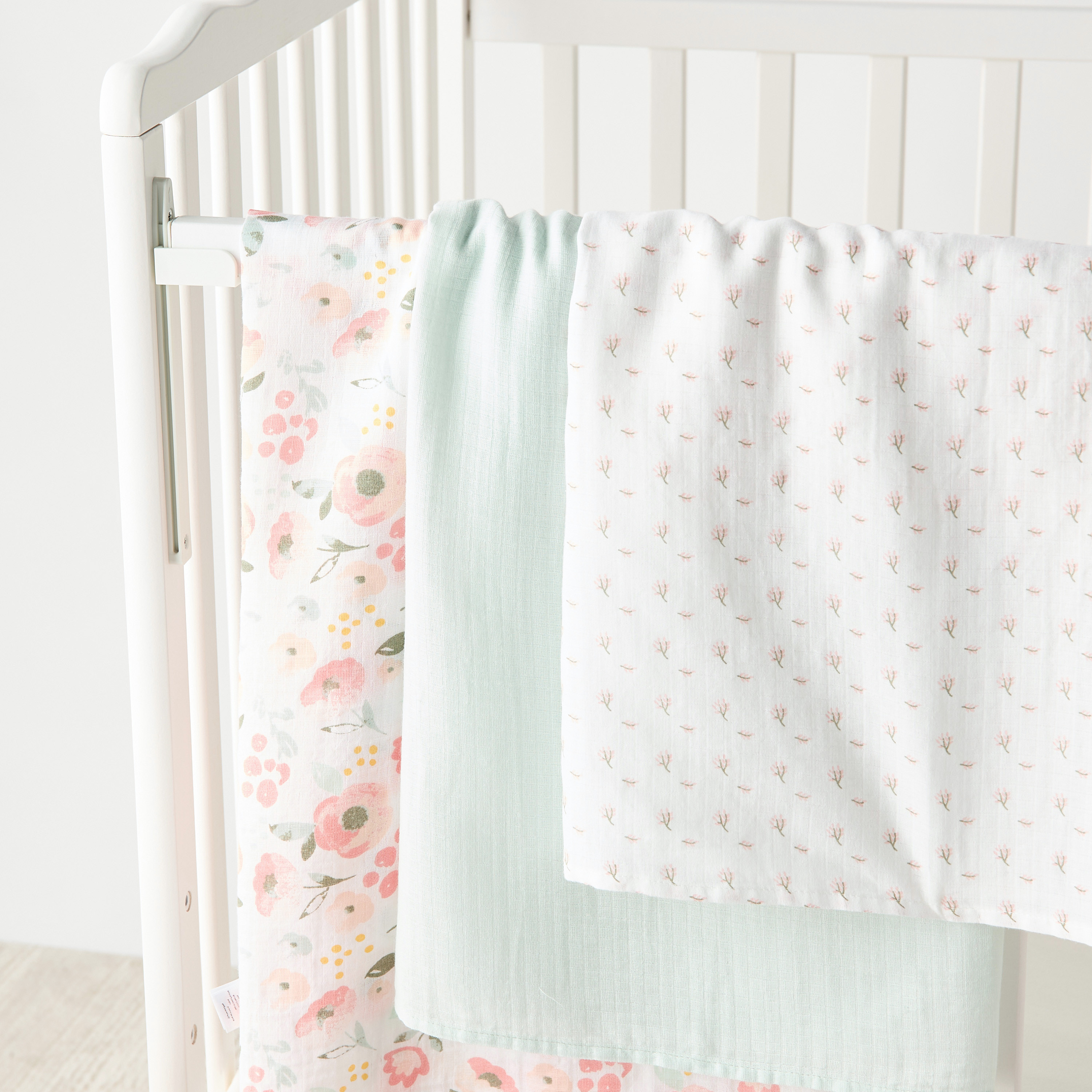Juniors 3 Piece Printed Muslin Swaddle Blanket - 100x100 cm-baby-nursery-blanketsandswaddles-swaddlesandsleepingbags-image-2