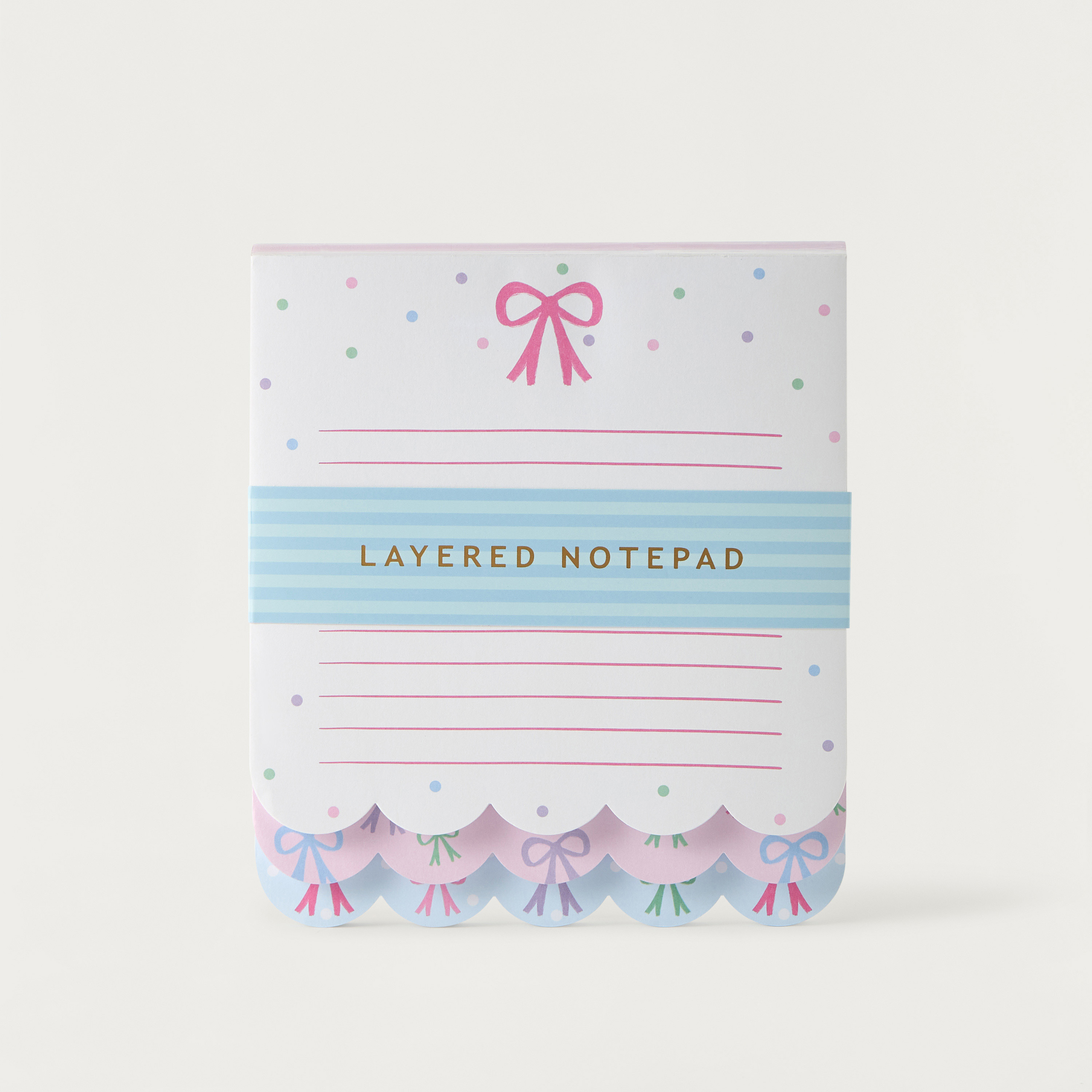 Bow Print Layered Notepad-school-stationery-notebooks-image-1