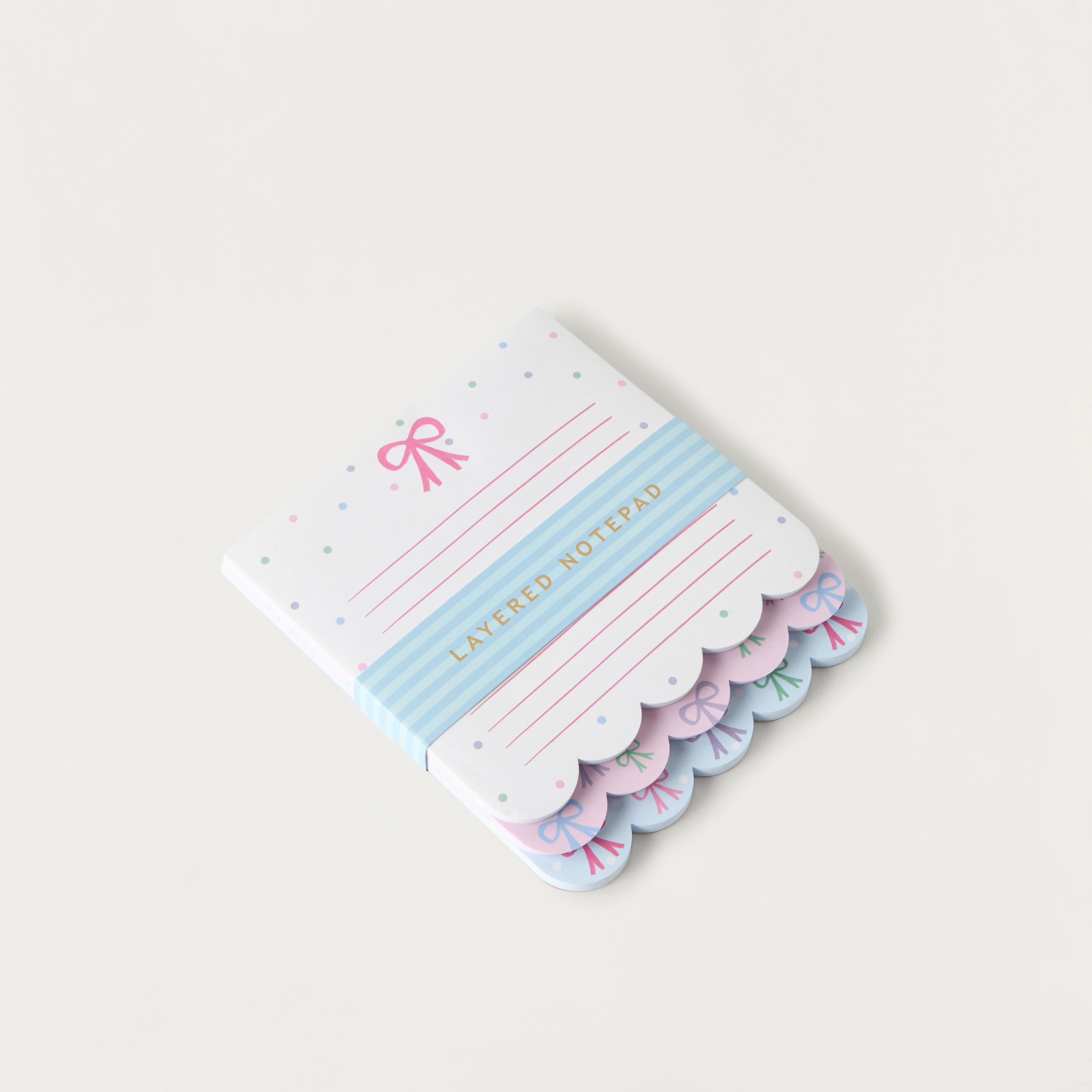 Bow Print Layered Notepad-school-stationery-notebooks-image-2
