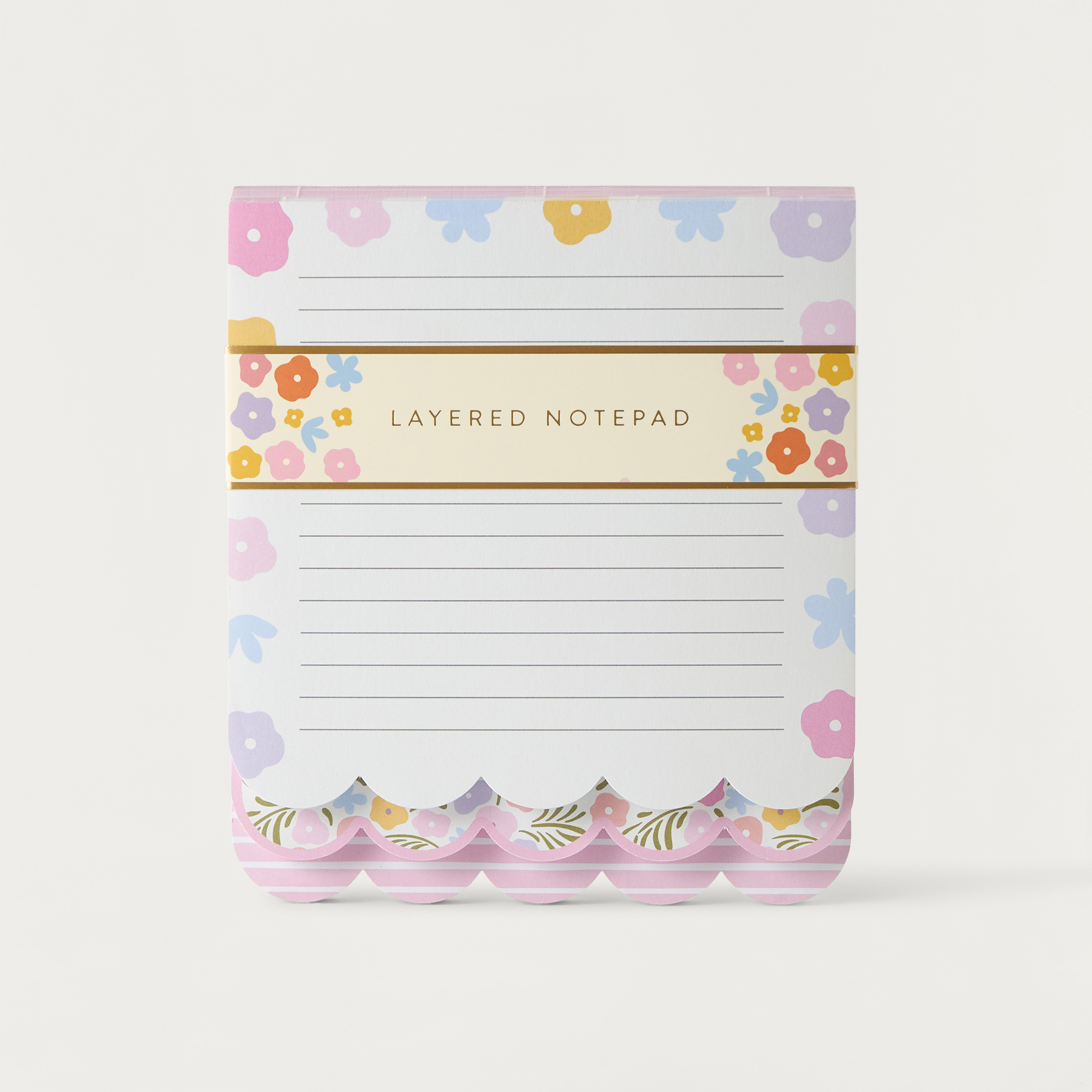 Floral Print Layered Notepad-school-stationery-sets-image-1