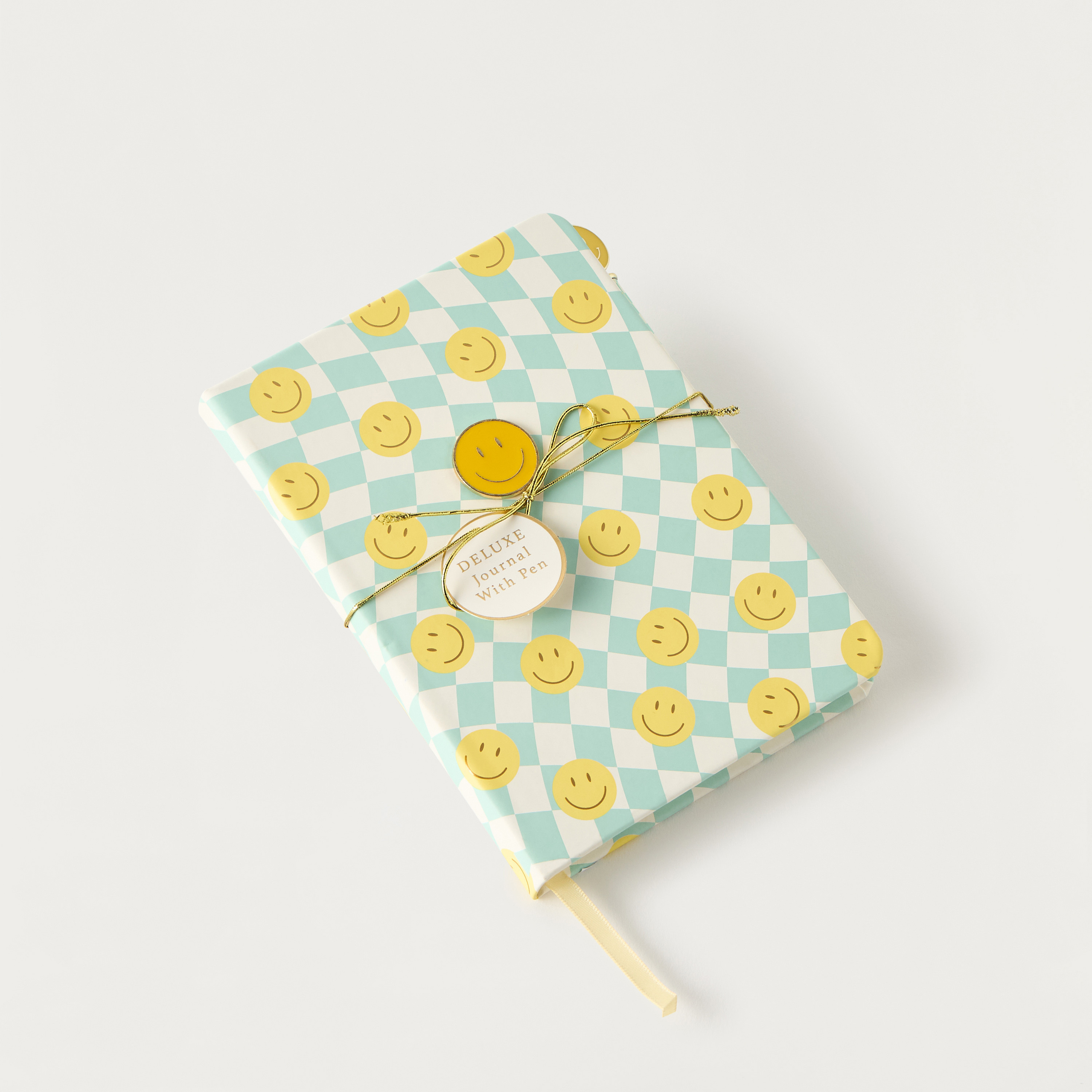 Smiley Print Journal with Pen-school-stationery-planners-image-2