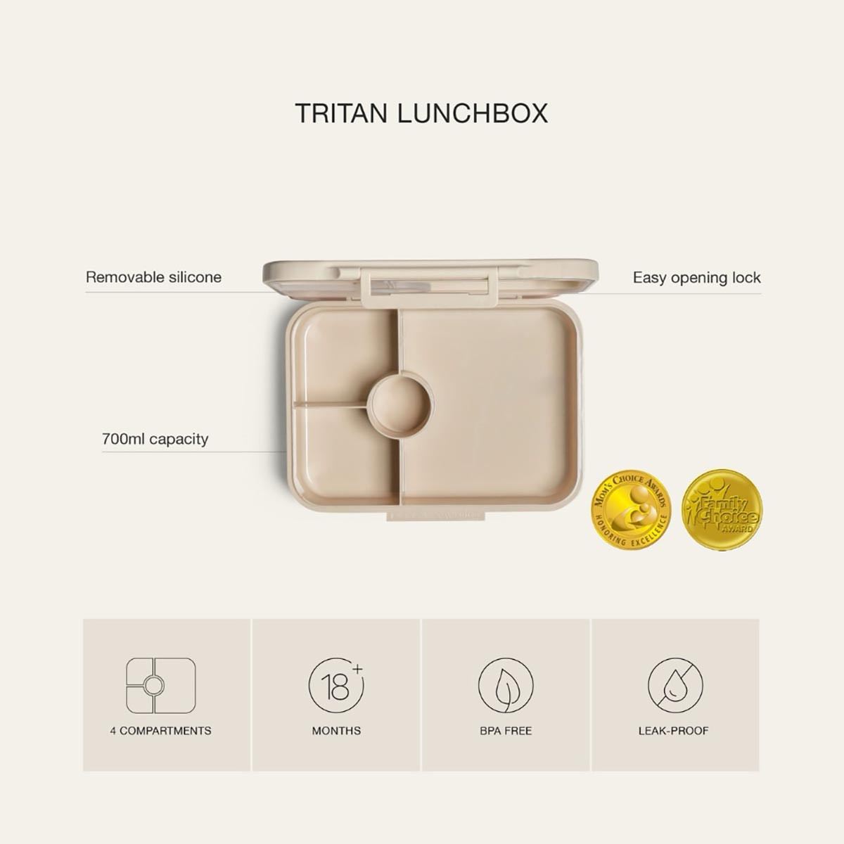 Citron Unicorn Print Sectioned Lunch Box with Clip Lock Lid6 -Month Warranty-promo_LS20_OMN-image-3