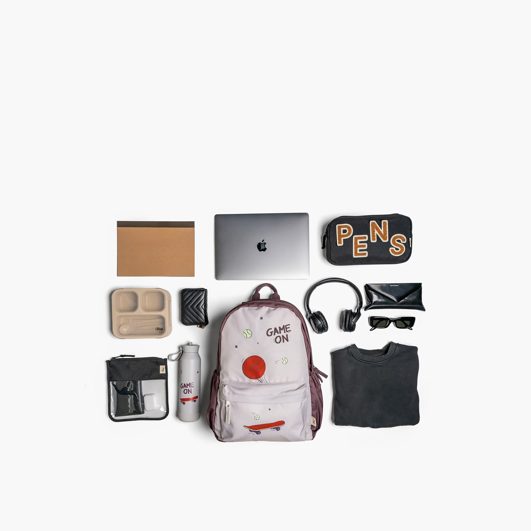شنطة ظهر بحمّالات كتف قابلة للتعديل وسحّاب إغلاق وطبعات من سيترون - 29x40x15 سم-school-bagsandbackpacks-backpacks-image-2
