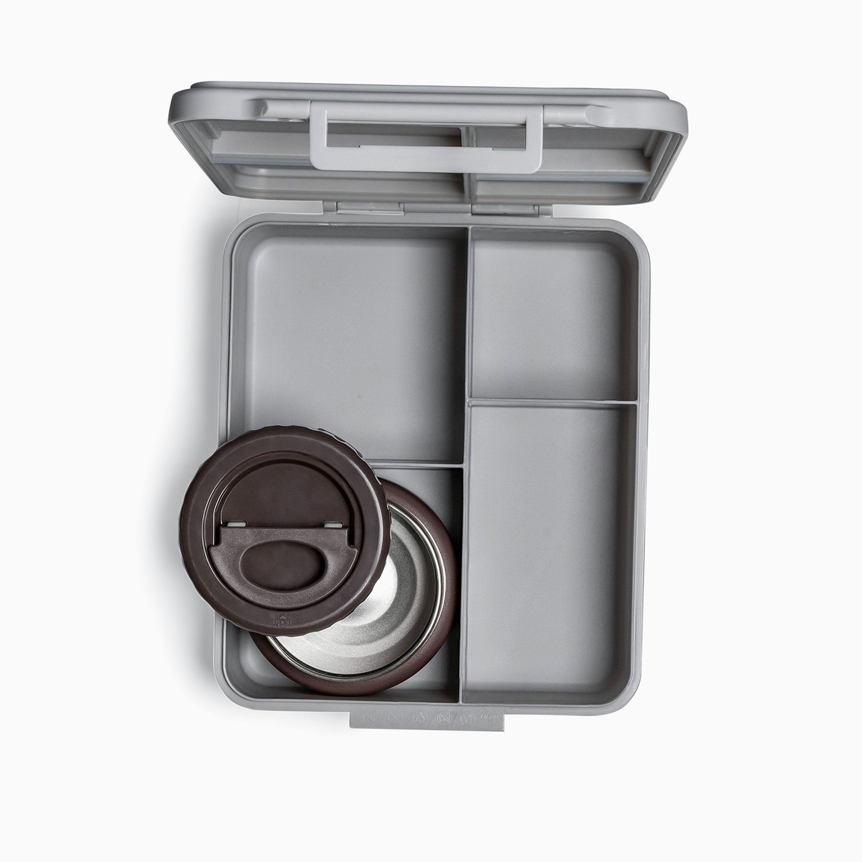 صندوق غداء مقسّم بغطاء بقفل مشبك وطبعات يونيكورن من سيترون - ضمان 6 أشهر-school-lunchessentials-lunchboxes-image-3