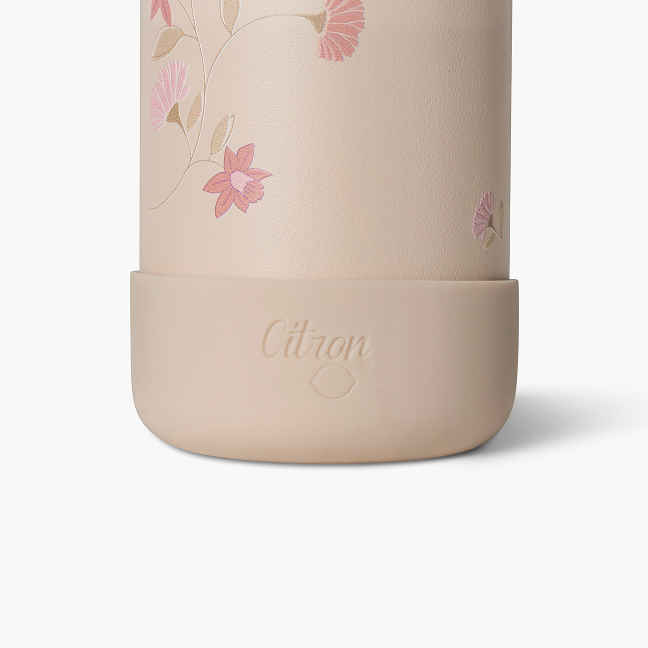 Citron Floral Stainless Steel Water Bottle with Straw – 250 ml-school-waterbottles-image-4