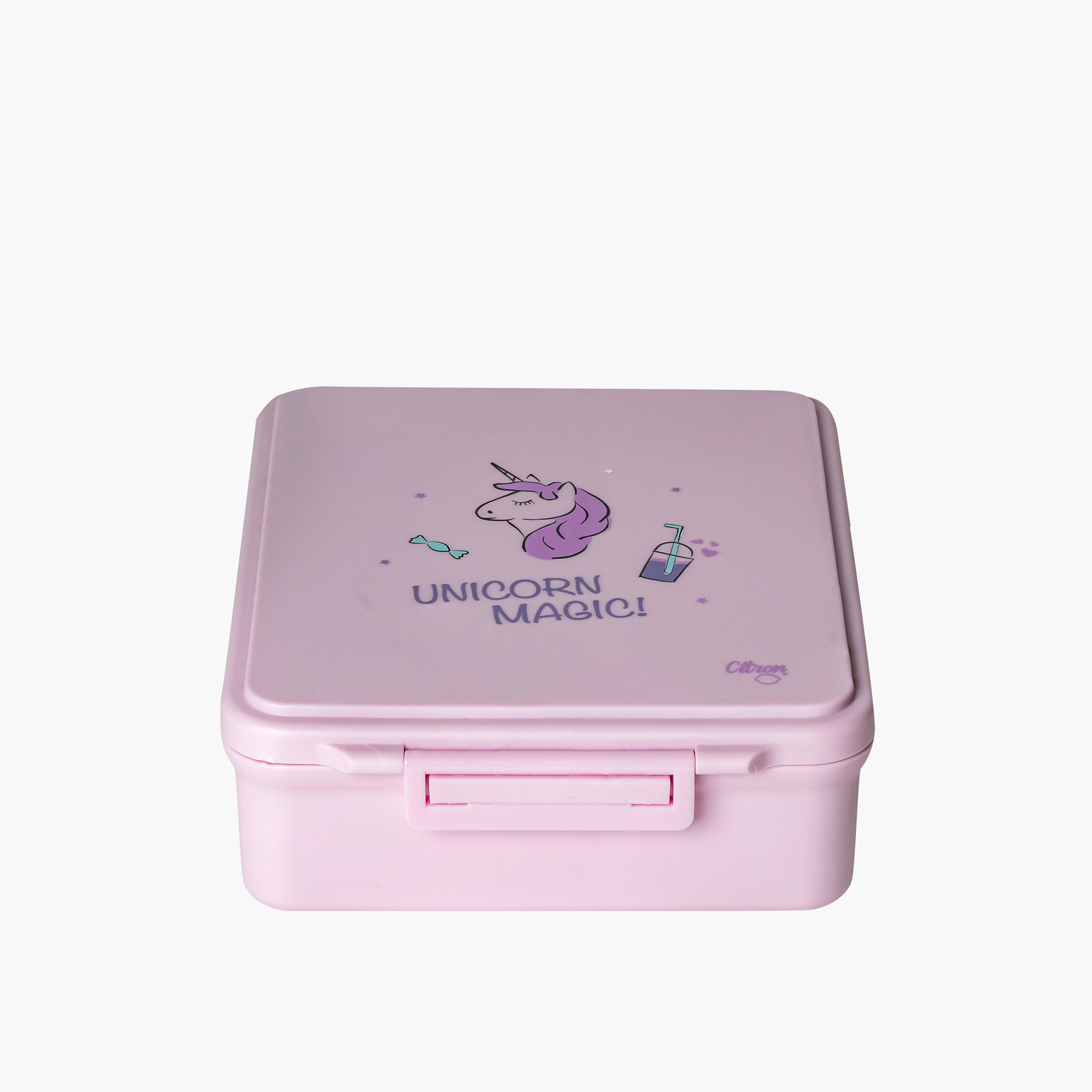 Citron Unicorn Print Sectioned Lunch Box with Clip Lock Lid6 -Month Warranty-school-lunchessentials-lunchboxes-image-6
