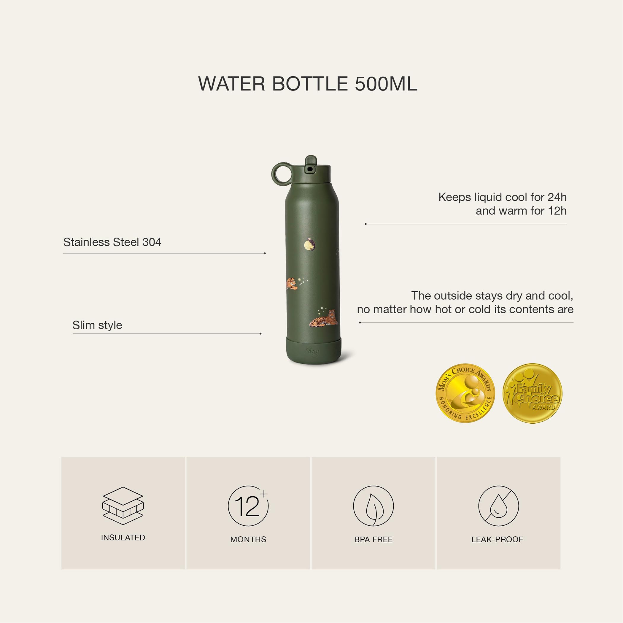 Citron Gaming Stainless Steel Water Bottle with Sipper and Vacuum Insulation -school-waterbottles-image-7