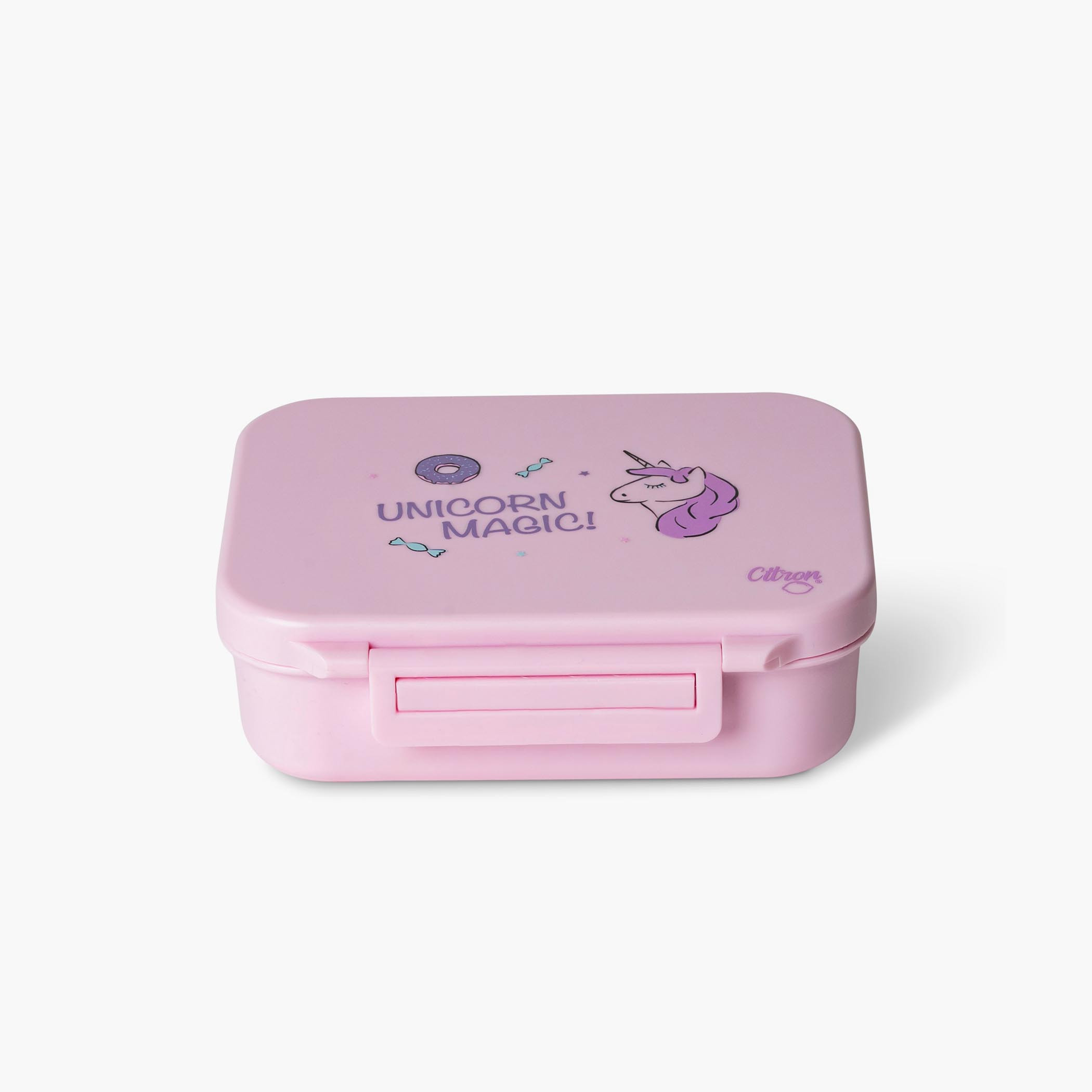 Citron Floral Print Lunch Box with Clip Lock-school-lunchessentials-lunchboxes-image-1