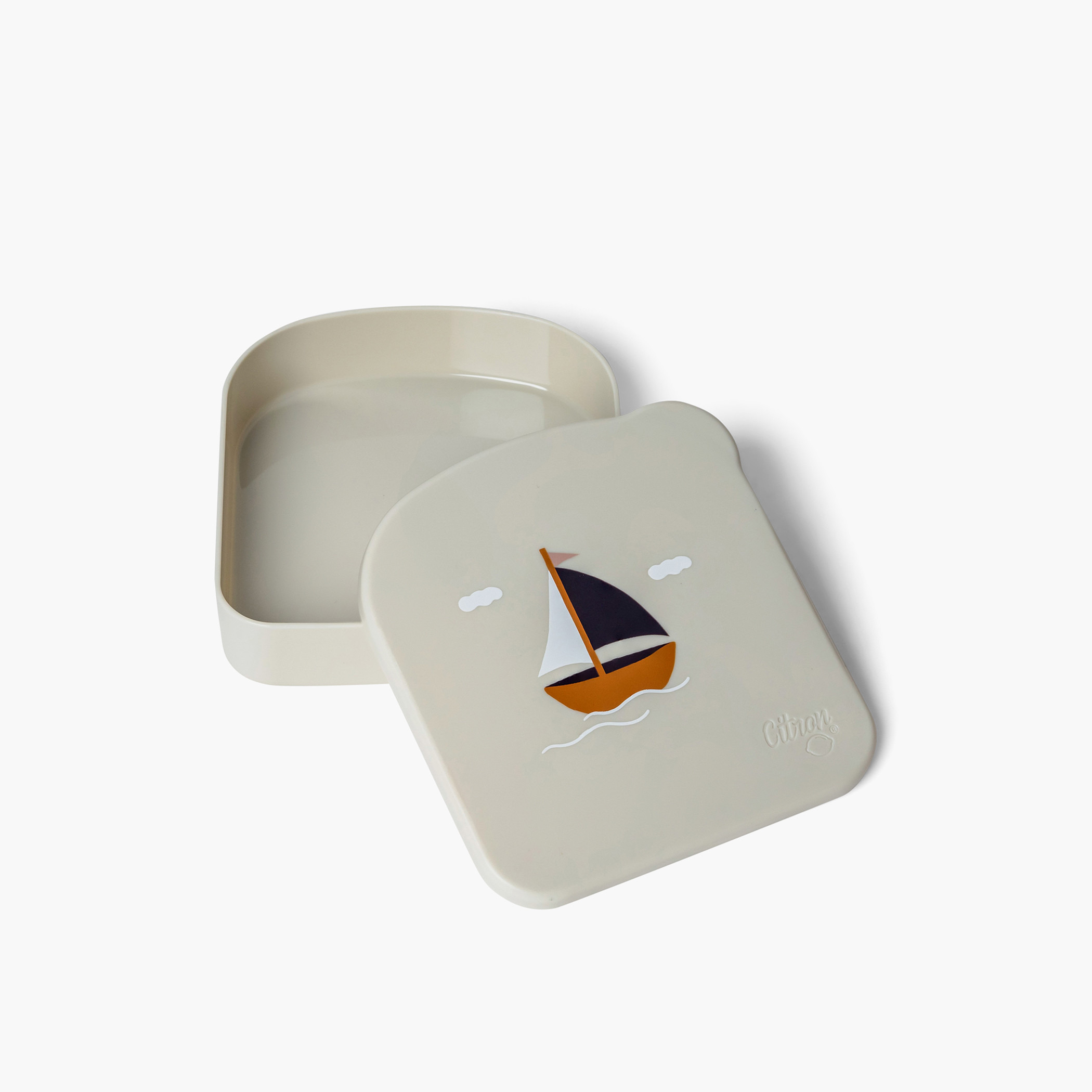 Citron Sailboat Print Square Shaped Lunch Box-school-lunchessentials-lunchboxes-image-2