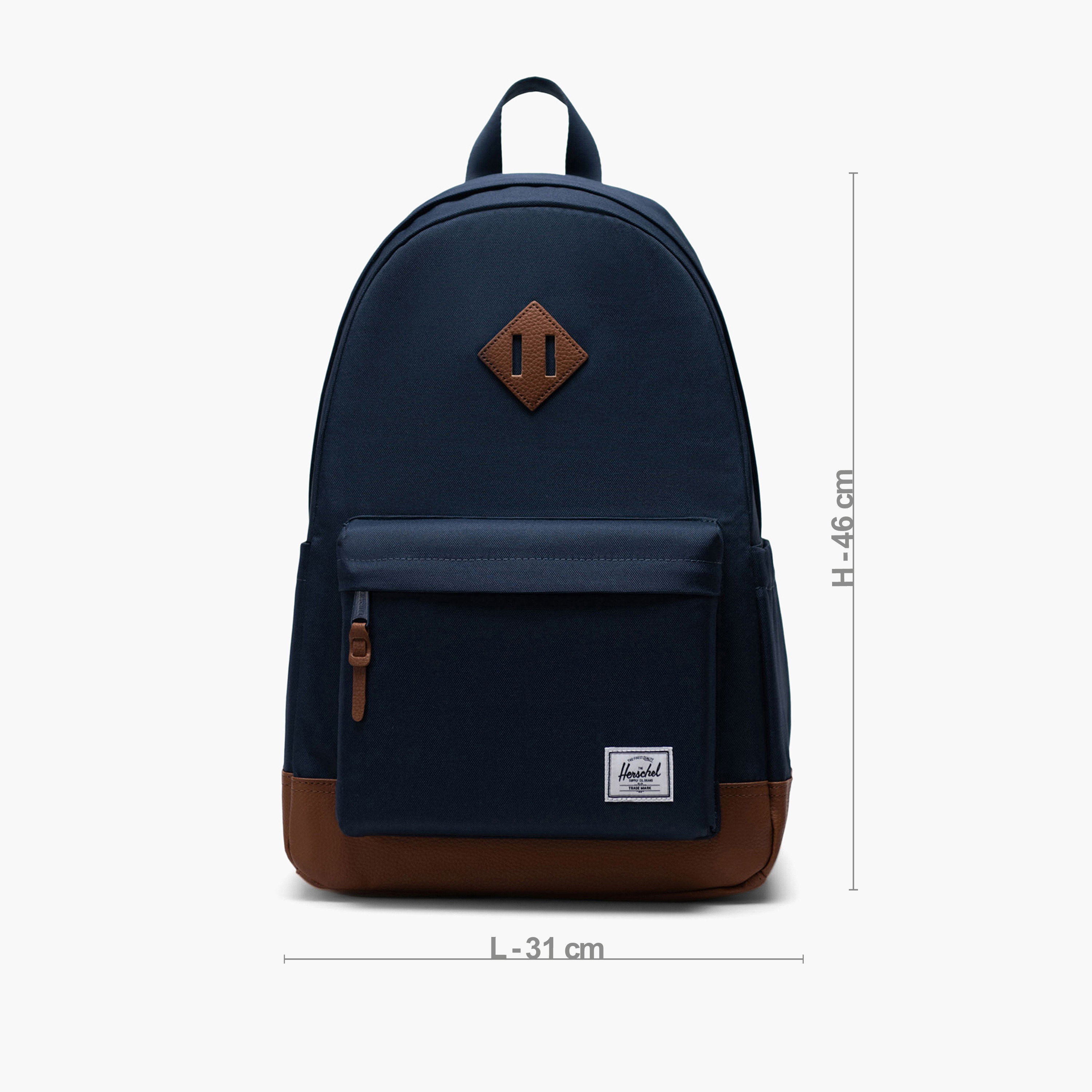 شنطة ظهر سادة بحمالات قابلة للتعديل وسحاب إغلاق من هيرشيل سبلاي كو - 15x32x45 سم-school-bagsandbackpacks-backpacks-image-4