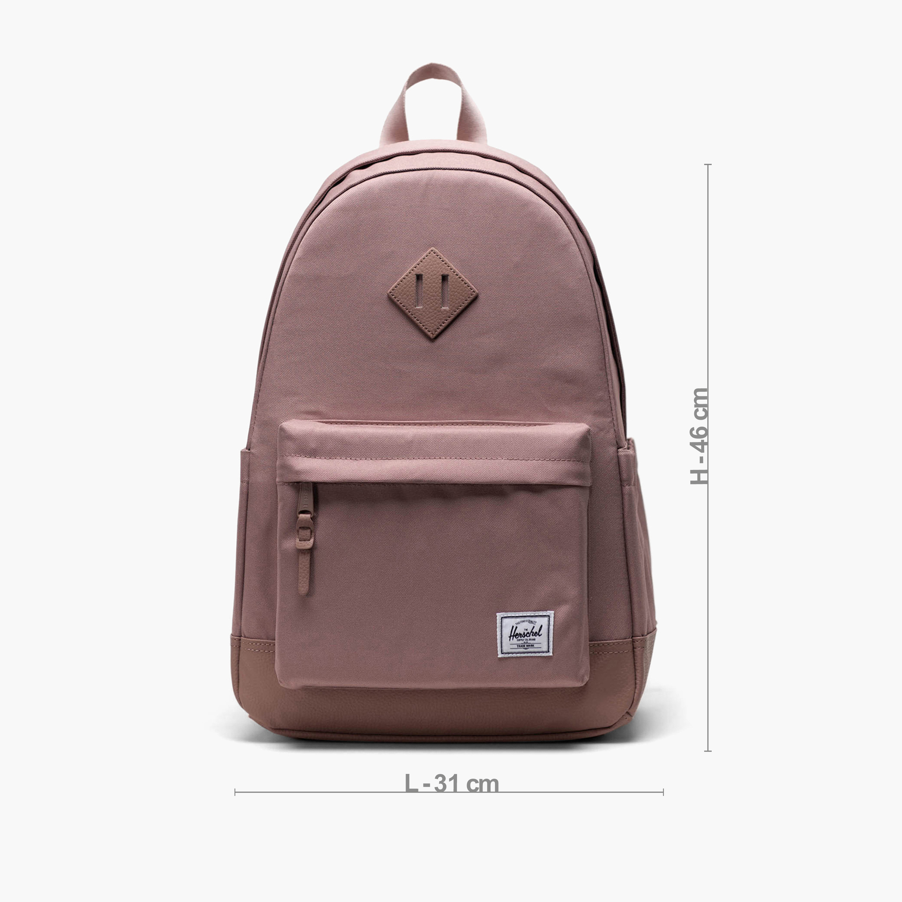 شنطة ظهر سادة بحمالات قابلة للتعديل وسحاب إغلاق من هيرشيل سبلاي كو - 15x32x45 سم-school-bagsandbackpacks-backpacks-image-3