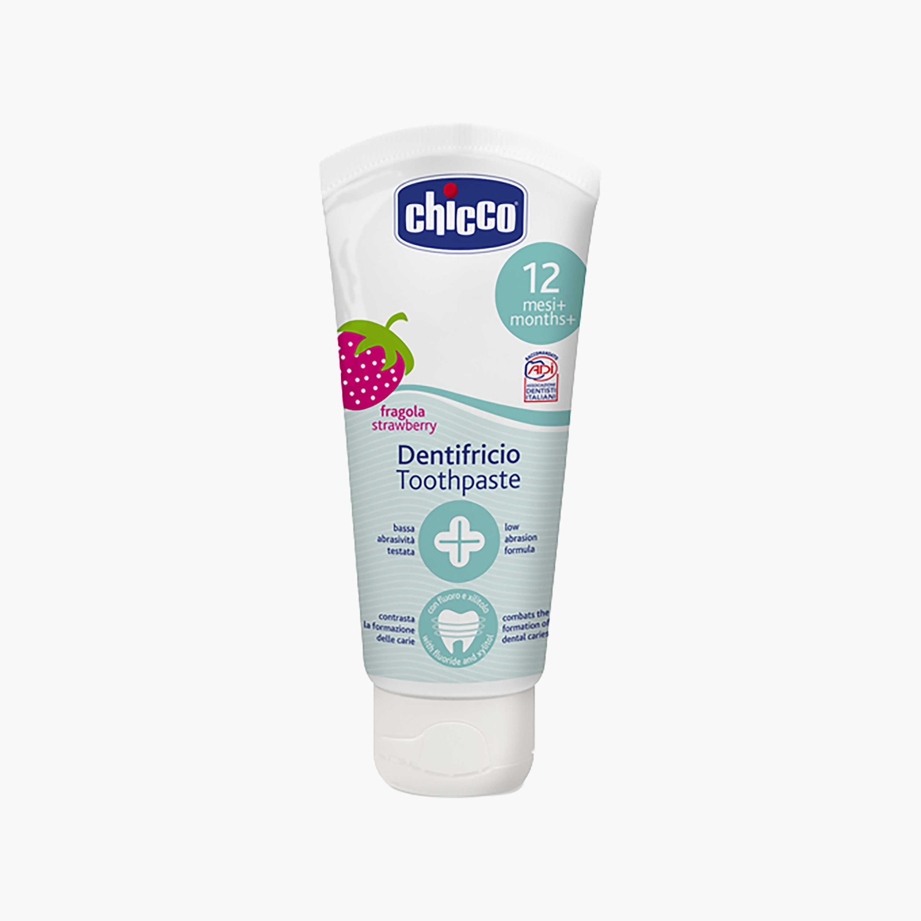Chicco Toothpaste, Strawberry, 12 Months +, 50 ml-baby-bathandcare-oralcare-image-1