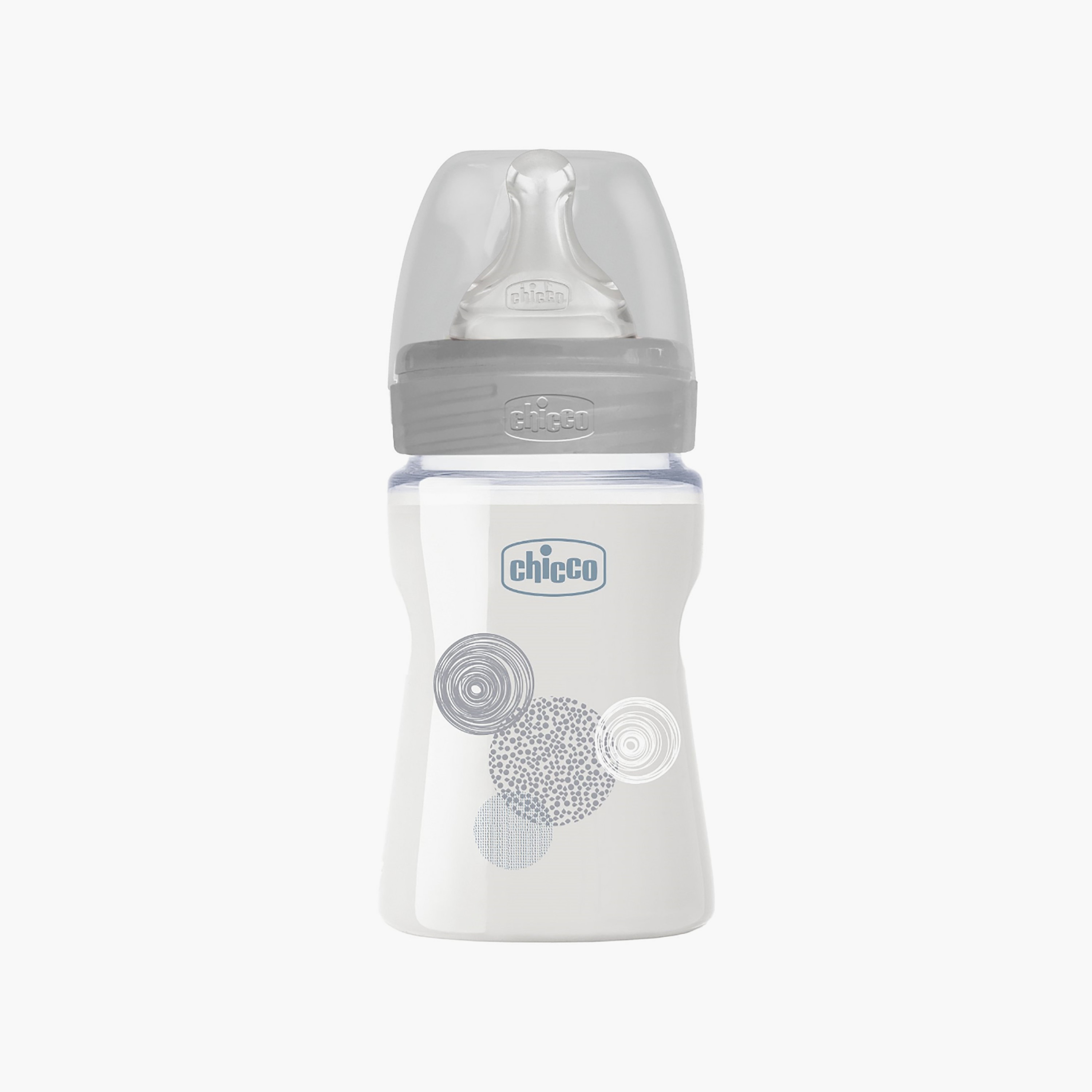 زجاجة رضاعة زجاجية من السيليكون ويل بيينج تدفق بطيء من شيكو، 150 مل-baby-feeding-feedingbottles-bottlesandteats-image-1