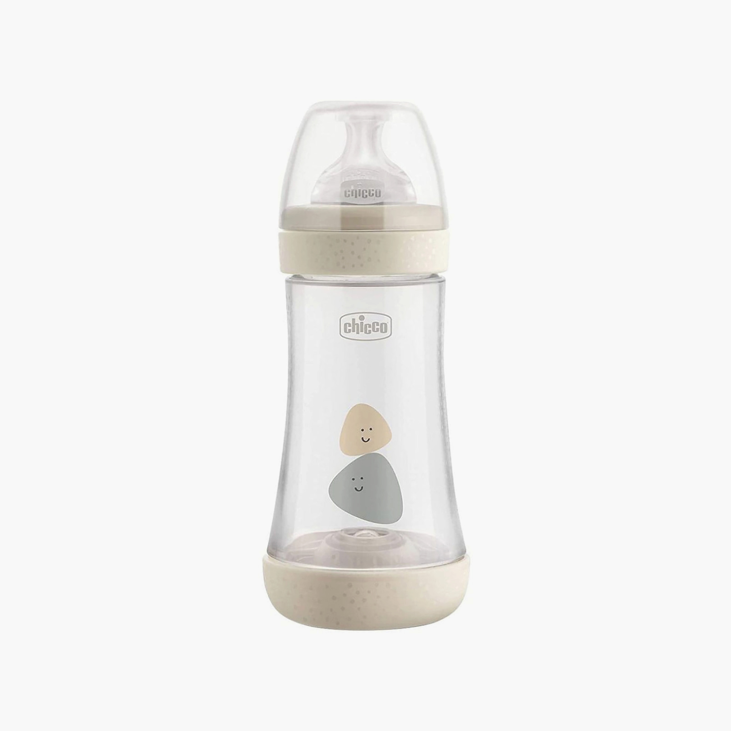 Chicco Perfect 5 Medium Flow Silicone Feeding Bottle, 240 ml-baby-feeding-feedingbottles-bottlesandteats-image-1