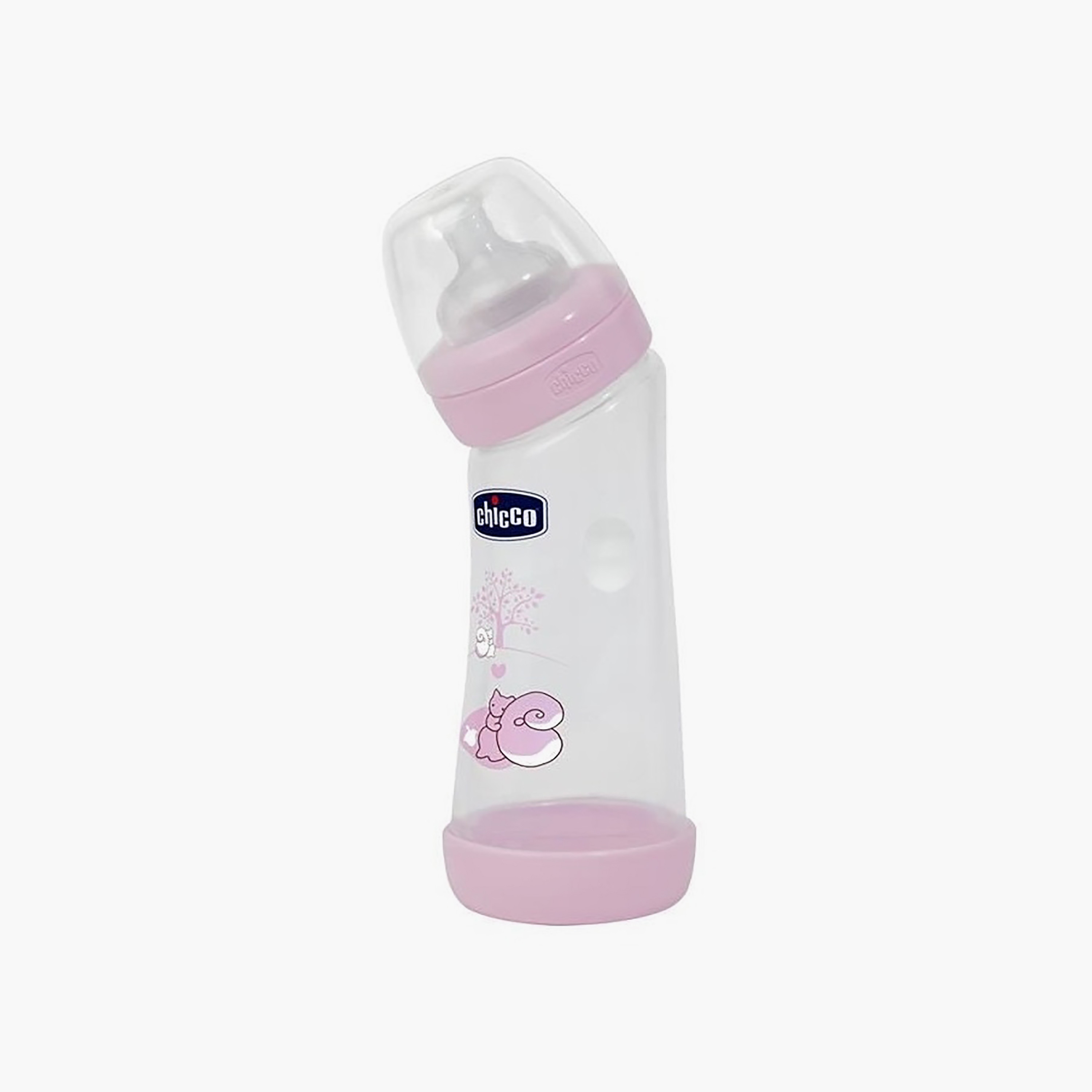 Chicco Well Being Silicone Angled Feeding Bottle, 250 ml-baby-feeding-feedingbottles-bottlesandteats-image-1