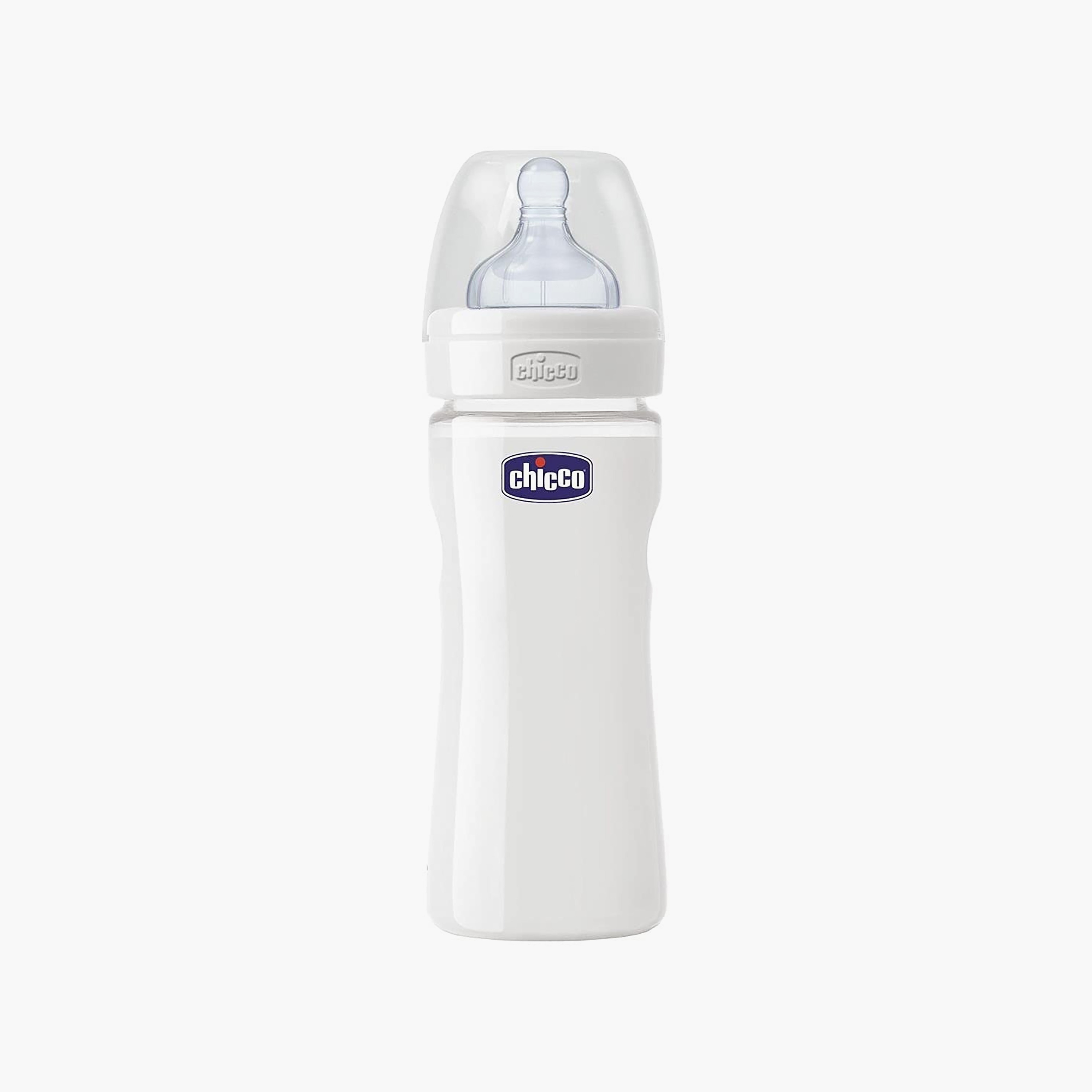 Chicco Well Being Silicone Glass Feeding Bottle, 240 ml-baby-feeding-feedingbottles-bottlesandteats-image-1