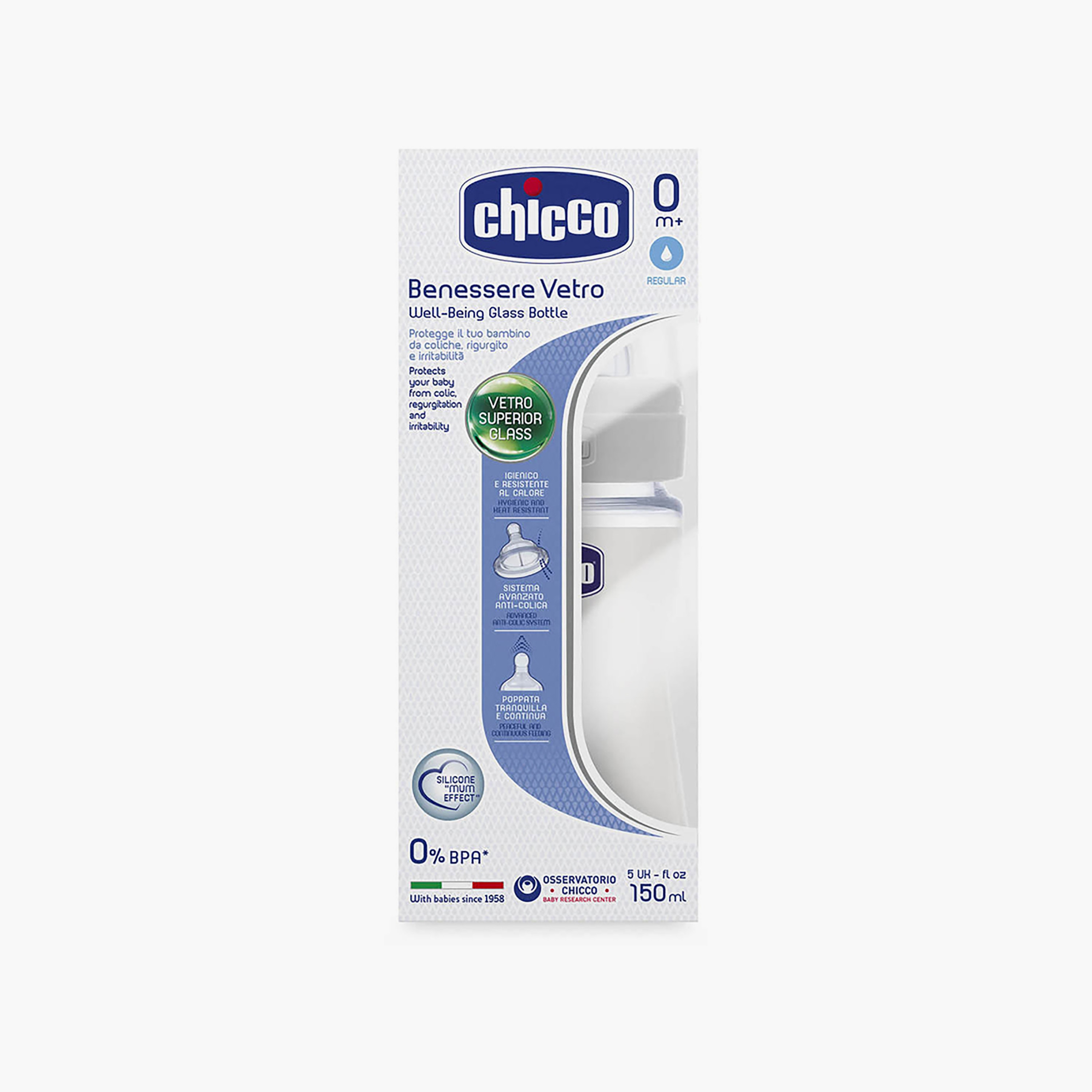 Chicco Well Being Silicone Glass Feeding Bottle, 240 ml-baby-feeding-feedingbottles-bottlesandteats-image-2