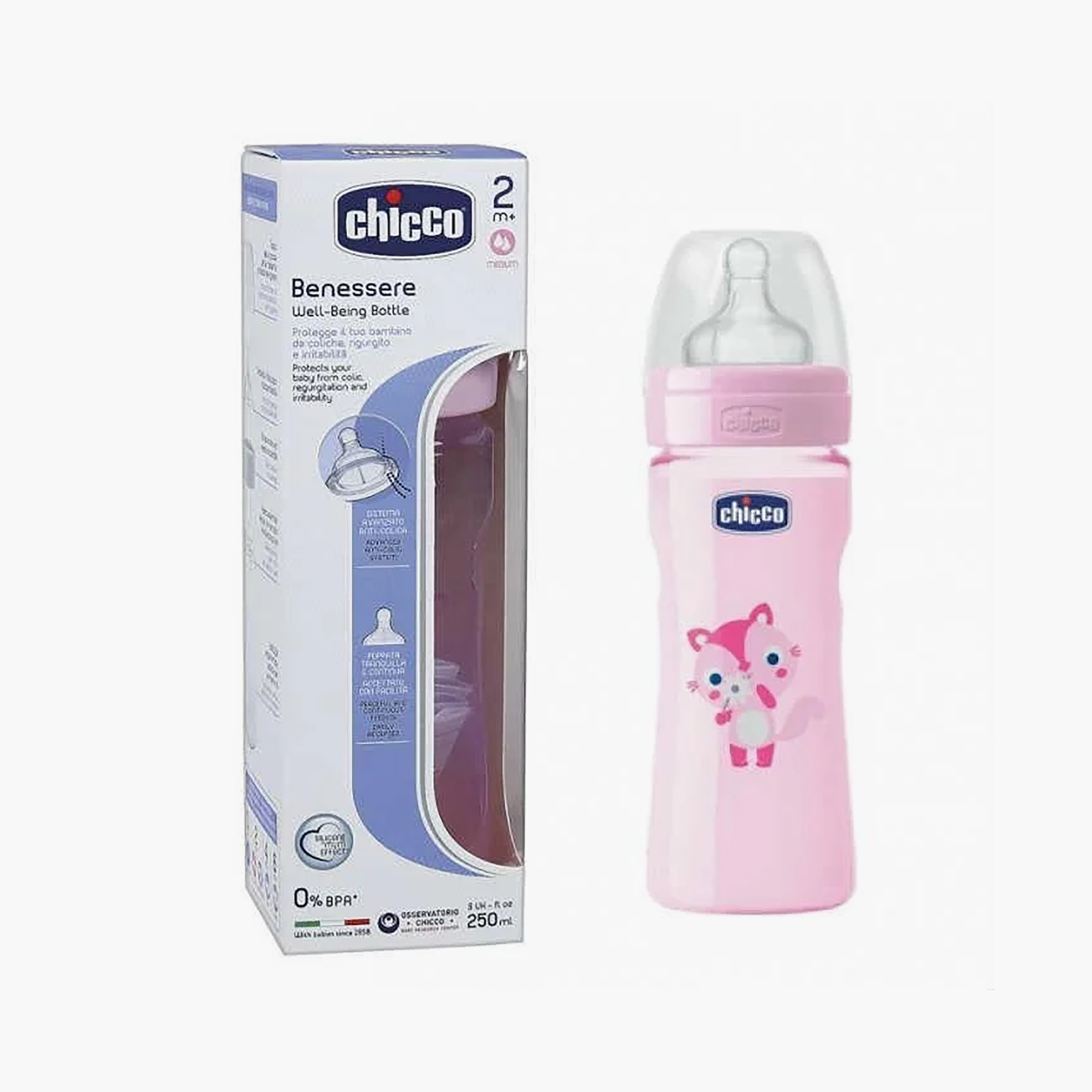 Chicco Well Being Silicone Feeding Bottle, 250 ml-baby-feeding-feedingbottles-bottlesandteats-image-2