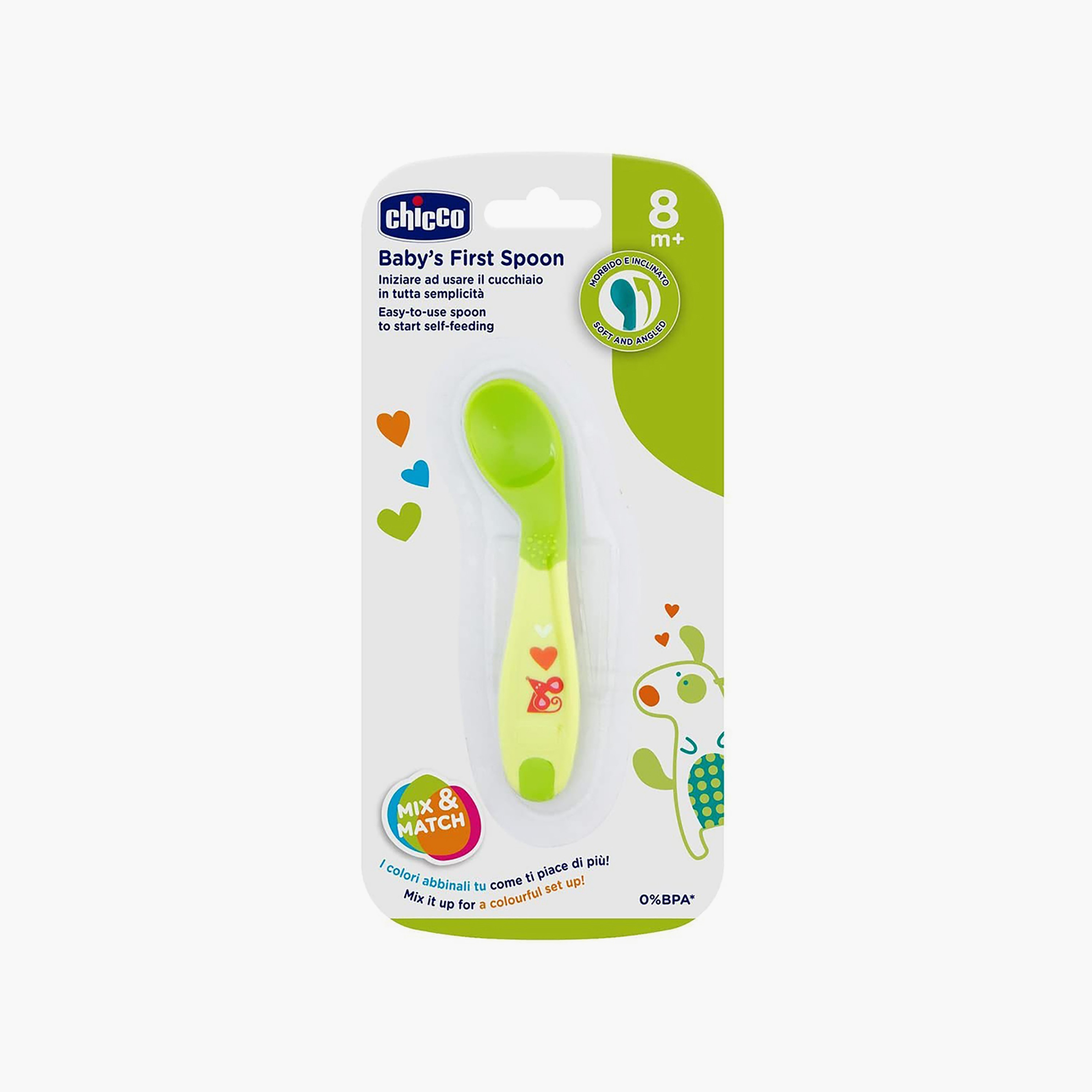 Chicco First Spoon Angled, 8 Months +-baby-feeding-accessories-image-1