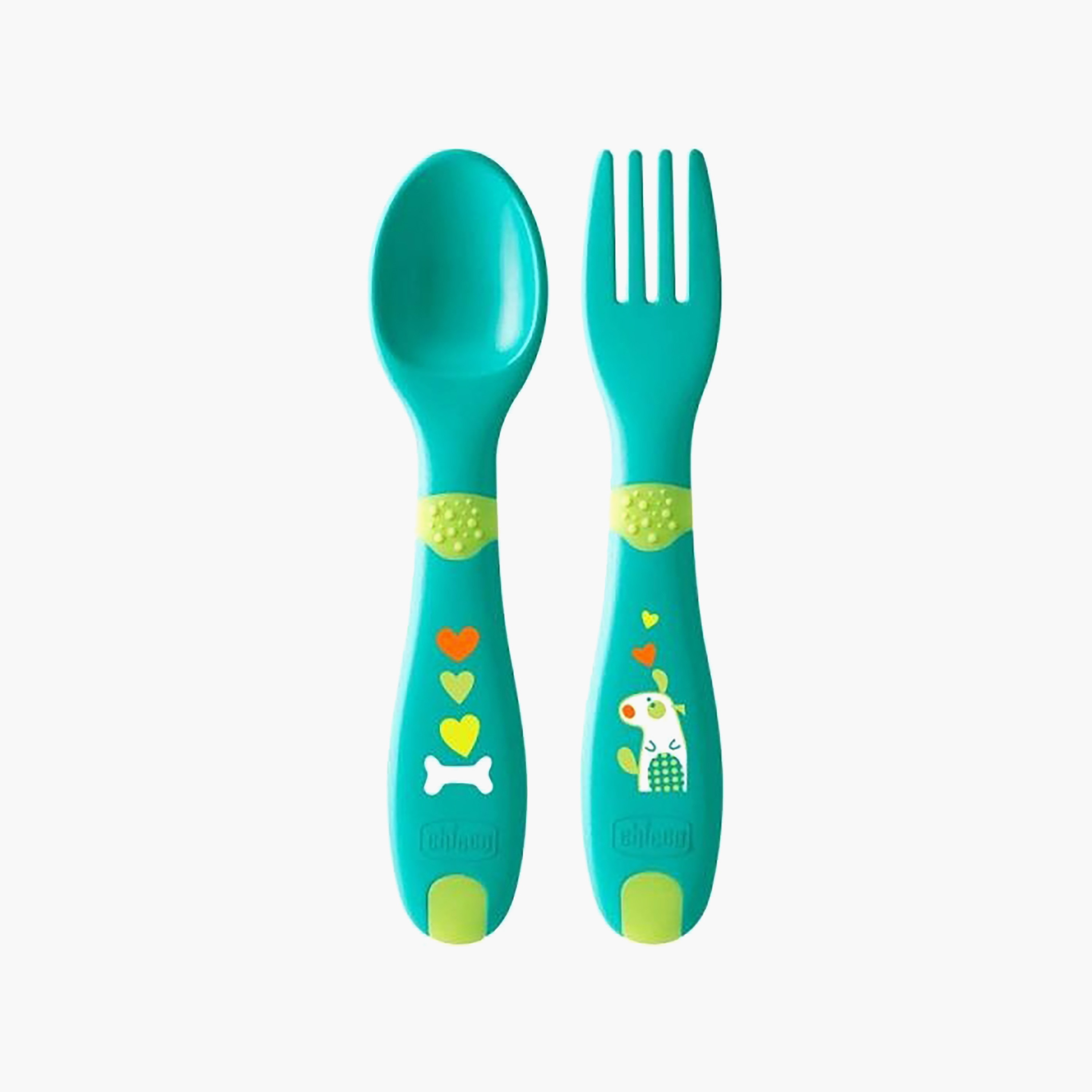 Chicco Spoon with Fork, 12 Months +-baby-feeding-accessories-image-1
