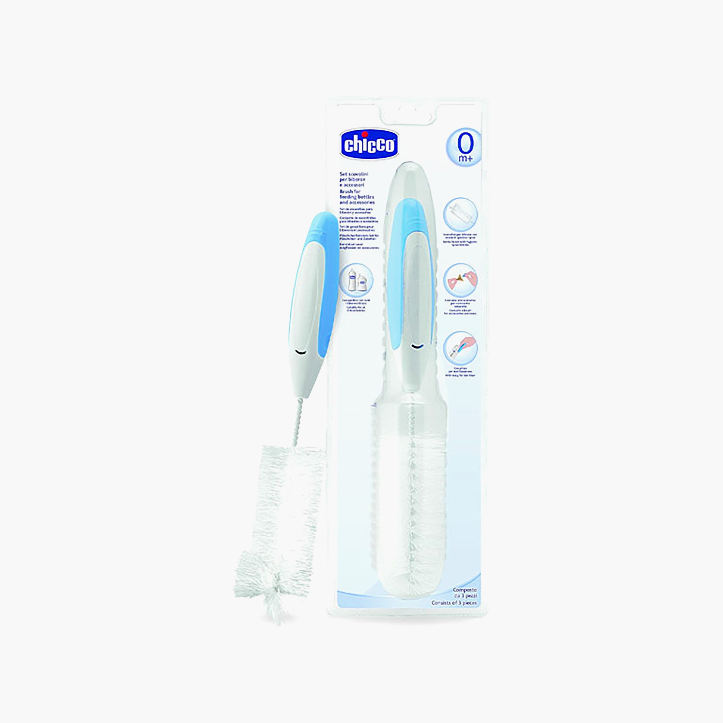 Chicco 3 In 1 Bottle Cleaning Brush-baby-feeding-accessories-image-2