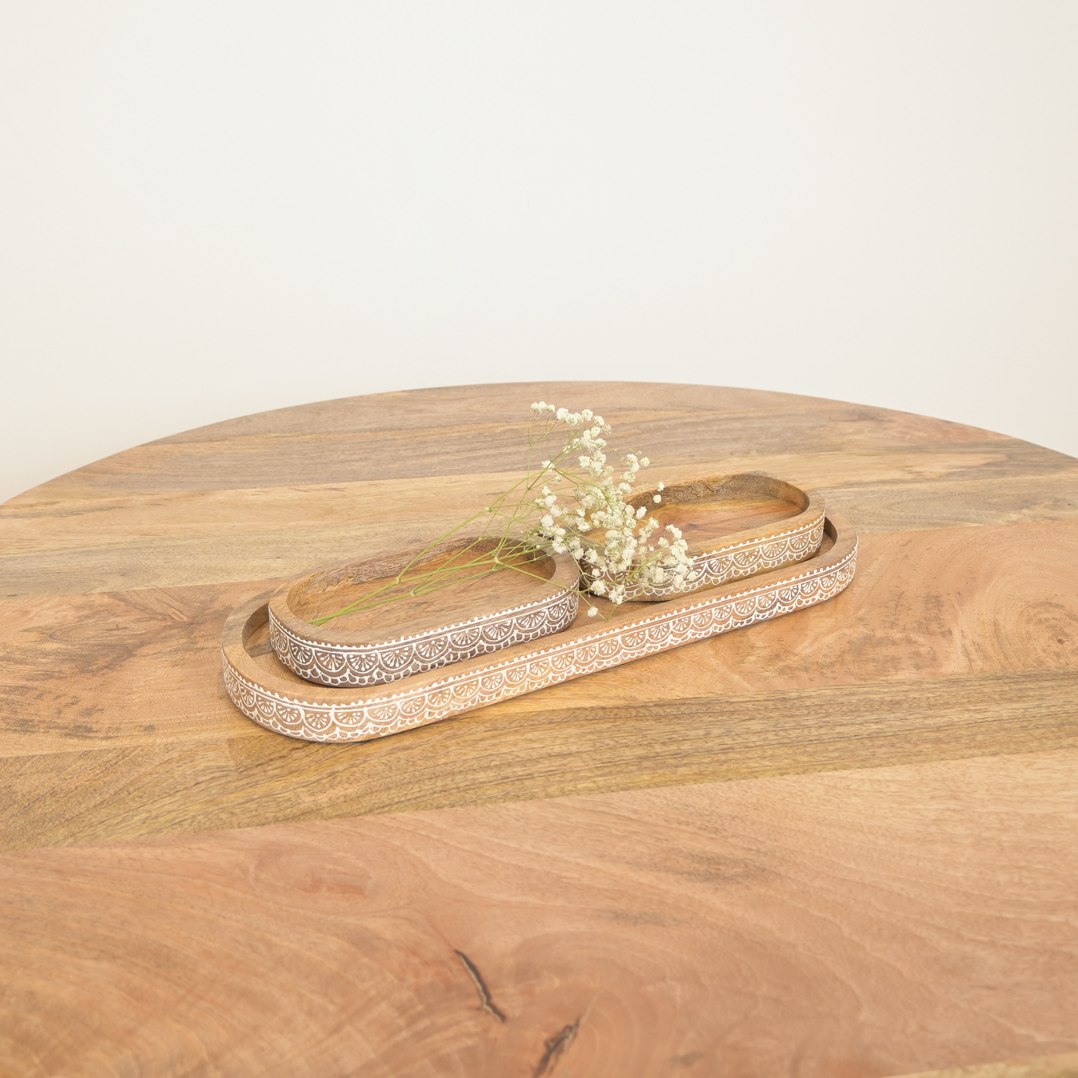 طقم صواني تقديم خشب 3 قطع من هوم كارفينج-household-dining-serveware-servingtrays-image-2