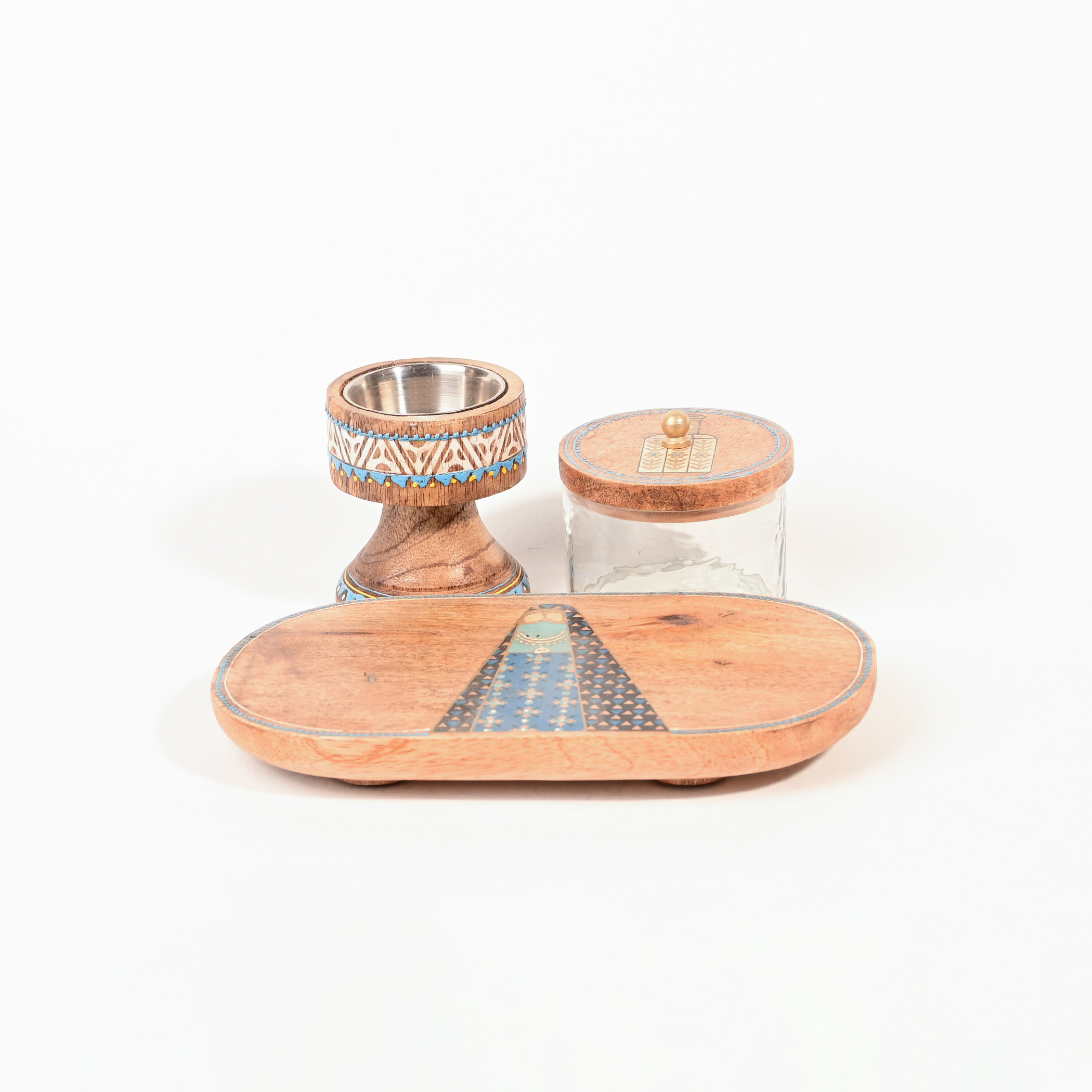 طقم مبخرة بخور خشبية 3 قطع من هوم كارفينج-household-homefragrance-burners-image-3