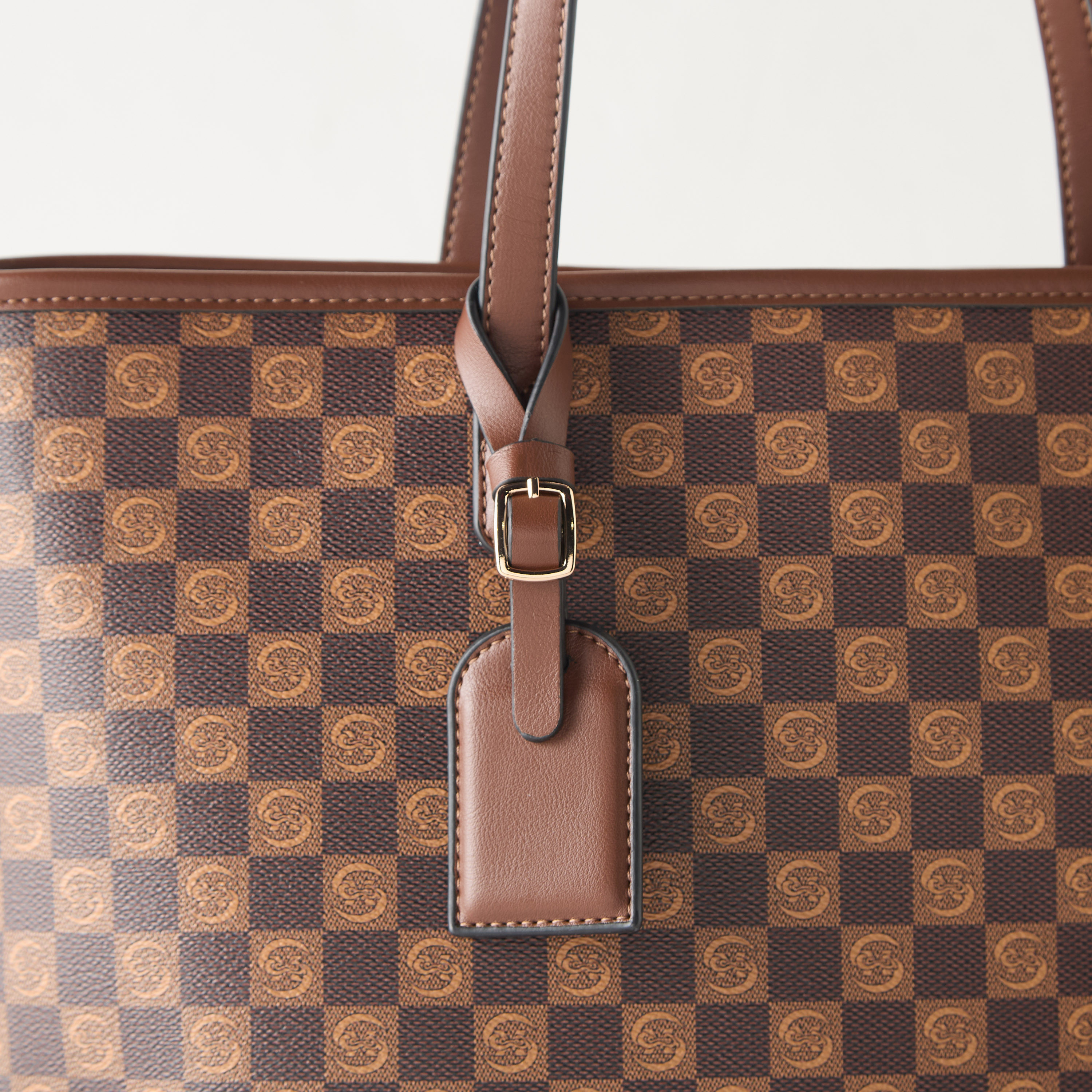 Sasha All-Over Logo Print Tote Bag with Double Handle and Zip Closure-women-bagsandwallets-handbags-image-5