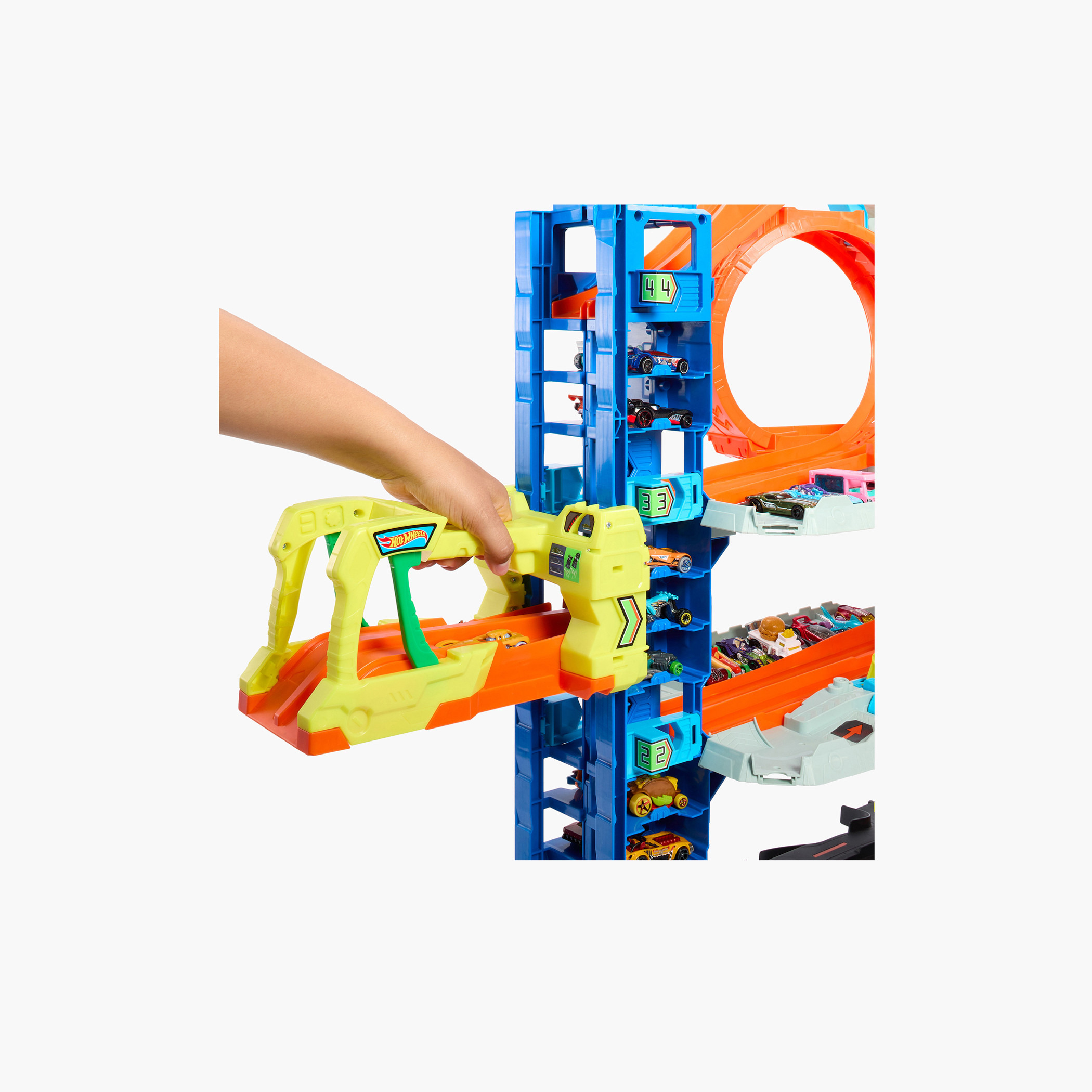 Hot Wheels City Ultimate Garage Track Set with 2 Die-Cast Toy Cars & Car-Eating Dragon, 4 Levels-toys-playvehicles-vehicleplaysets-image-5