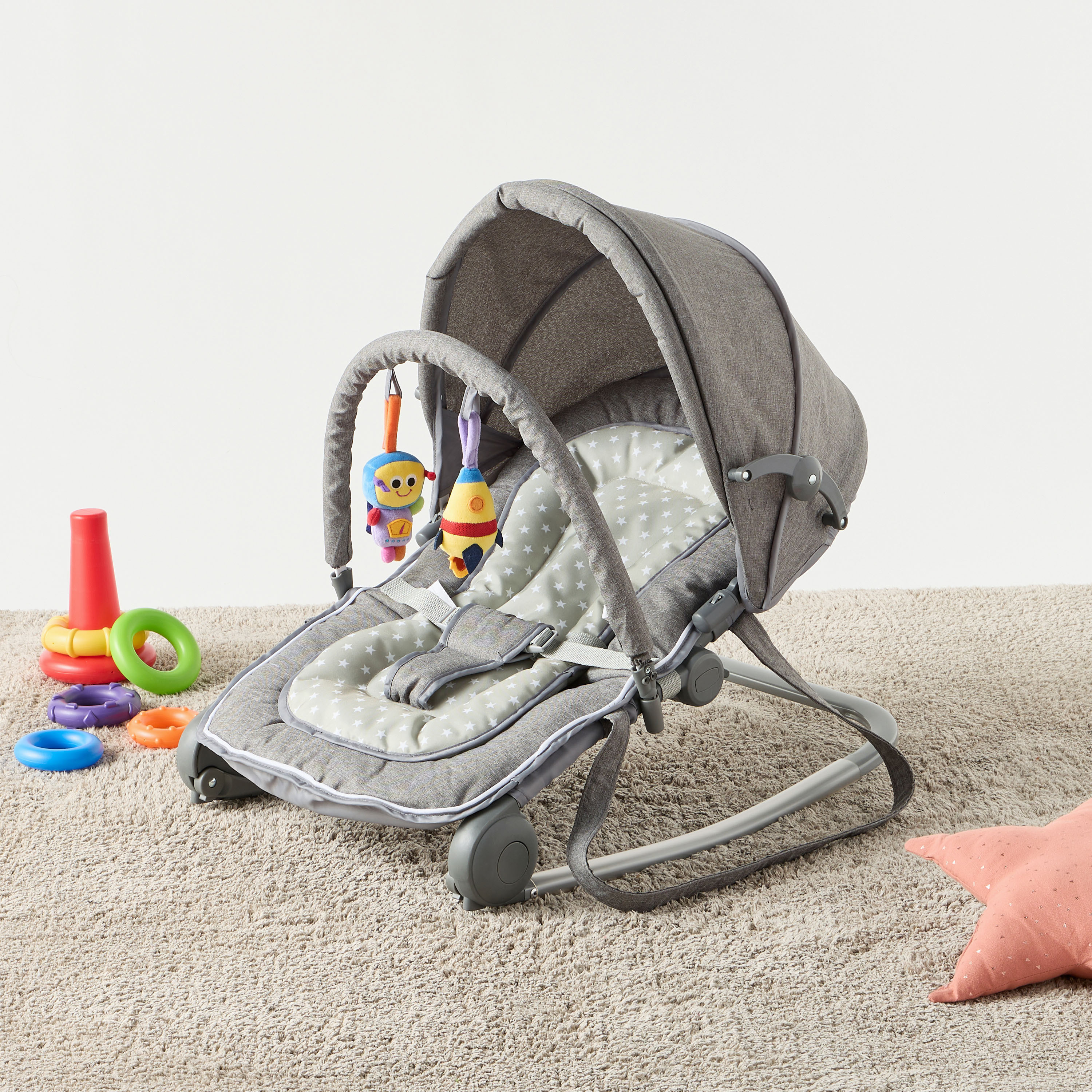 Buy Juniors Grit Rocker with Canopy and Toys Online Babyshop UAE