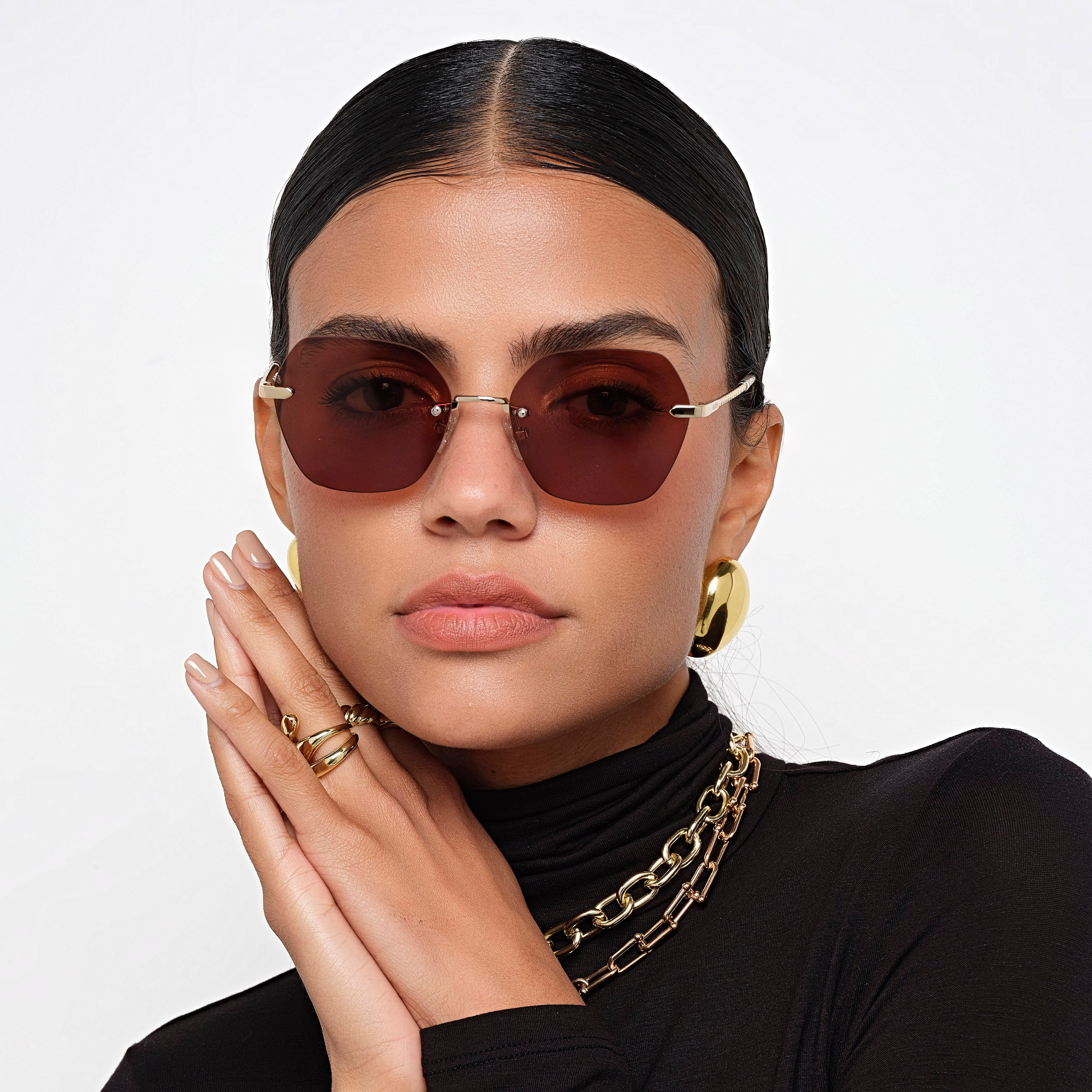 نظارة شمسية بعدسات بنية ذات هندسية من 30 ساندايز أريا مع 53 مم -women-sunglasses-image-5