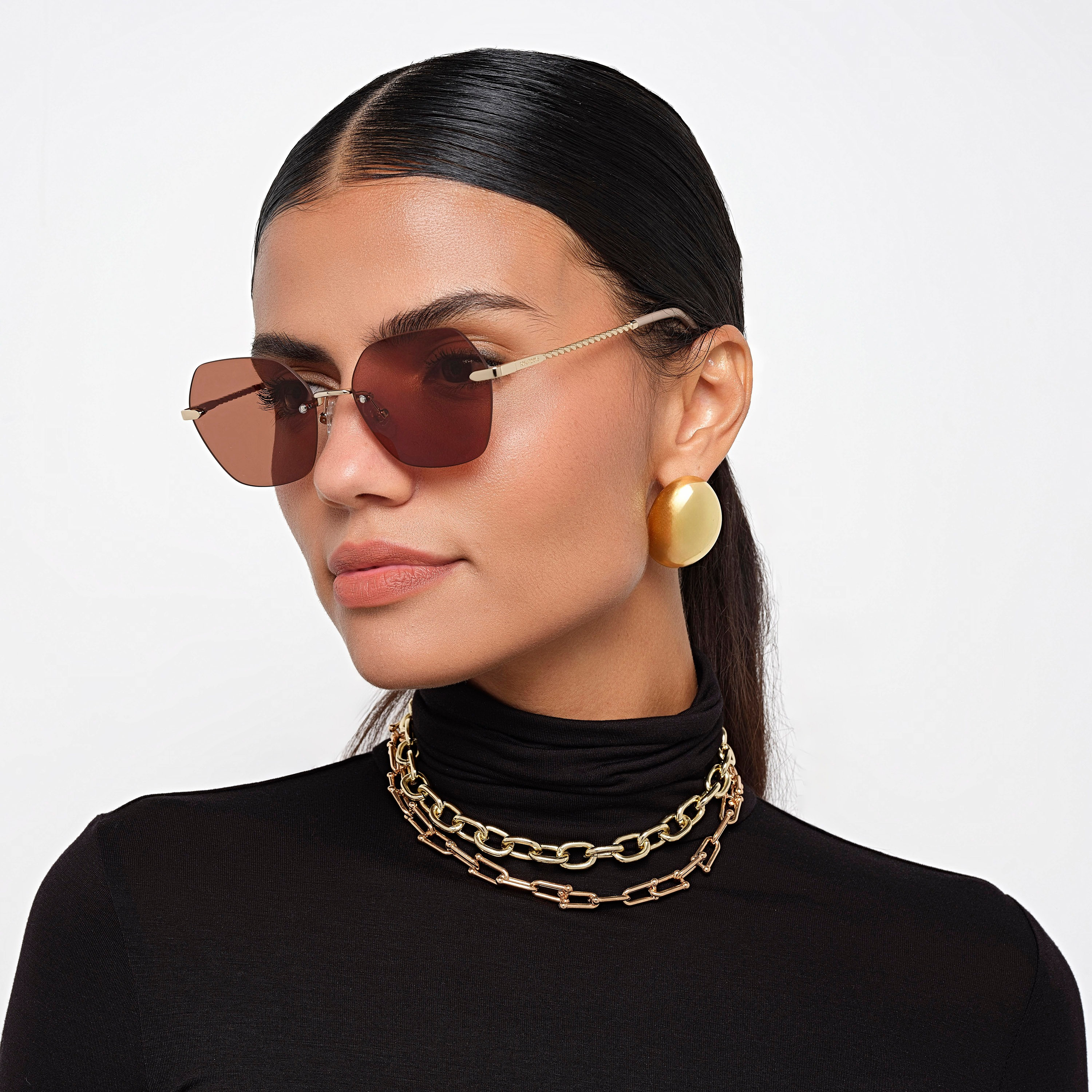نظارة شمسية بعدسات بنية ذات هندسية من 30 ساندايز أريا مع 53 مم -women-sunglasses-image-6