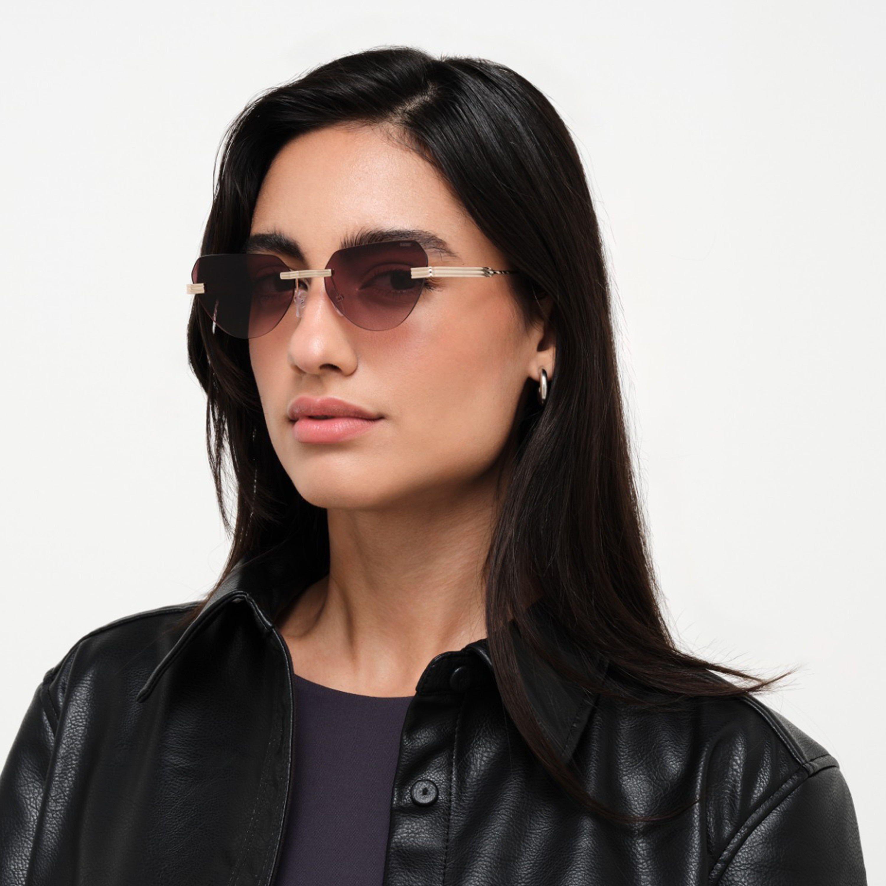 نظارة شمسية بعدسات بنية ذات كات آي من بلاك أوت لوستر مع 54 مم -women-sunglasses-image-5